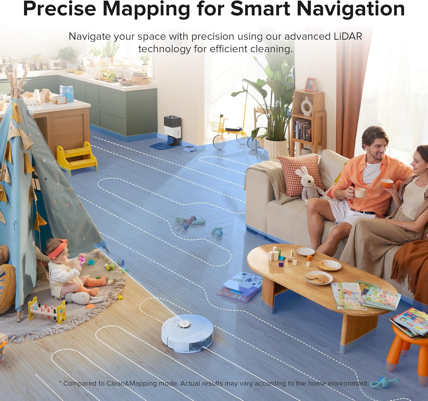 roborock Q8 Max+ Robot Vacuum and Mop, Self-Emptying, Reactive Tech Obstacle Avoidance, 5500 Pa Suction, White (Renewed)