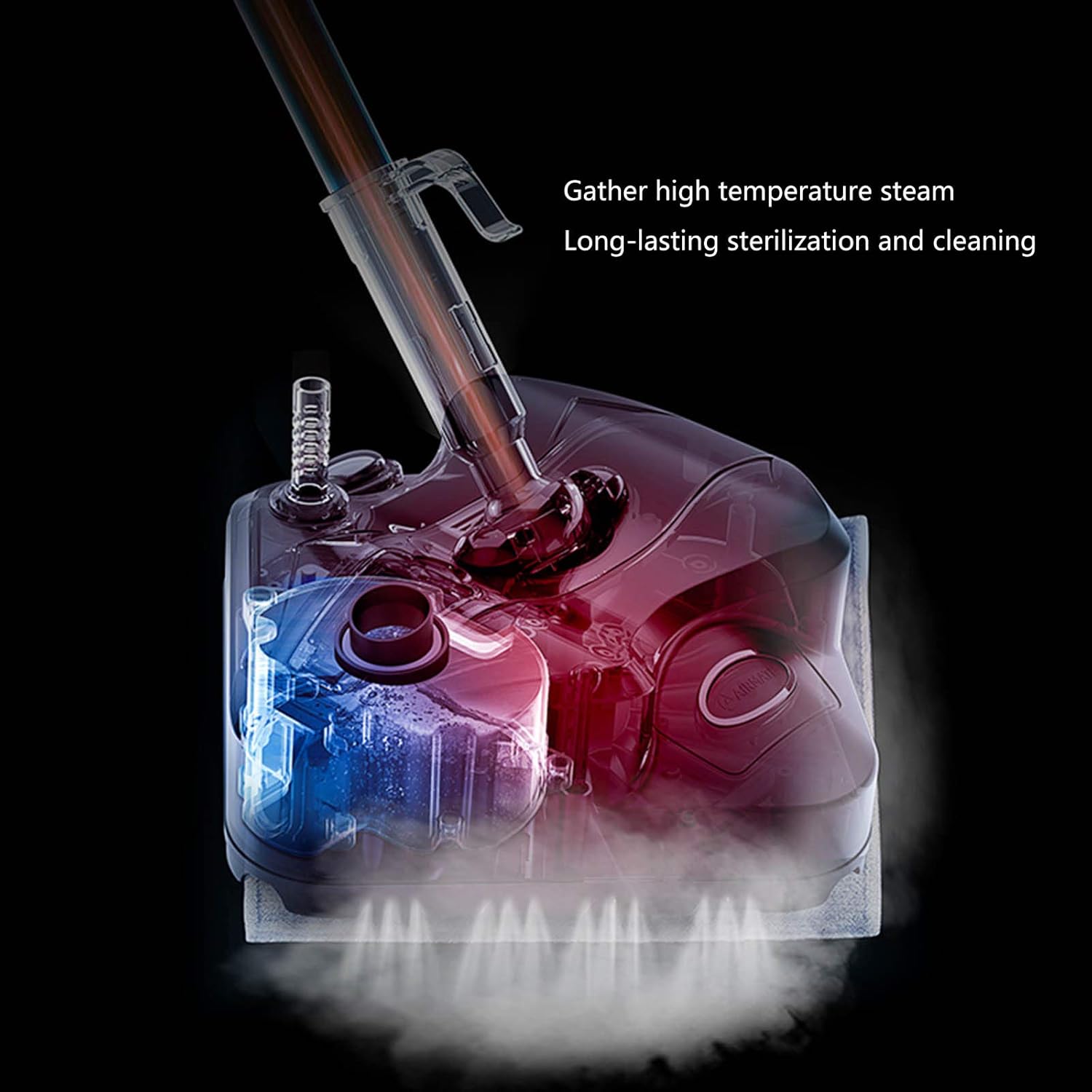 Electric Steam Mop High Temperature Cleaner Washer and Polisher Carpet Floor 1200W Electric Mop Hard Floor Steam Cleaner for All Floors White (White)