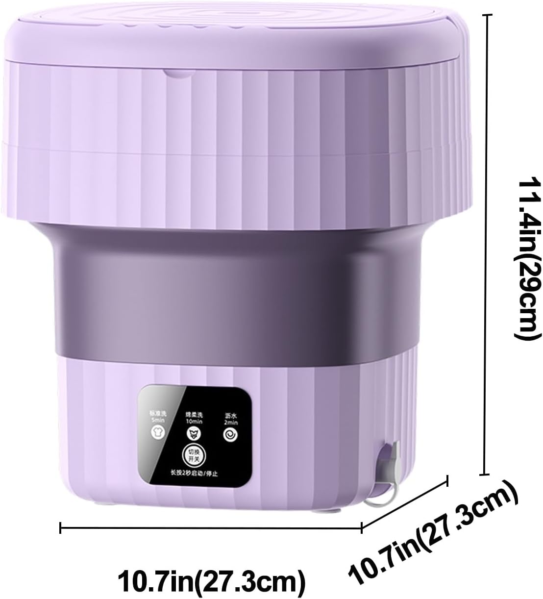 DELURA 9L, Mini, Foldable, Integrated Wash and Remover, Portable Washing Machine, Suitable for Apartments, Dormitories, Camping, RVs, and Travel Laundry (Color : A)