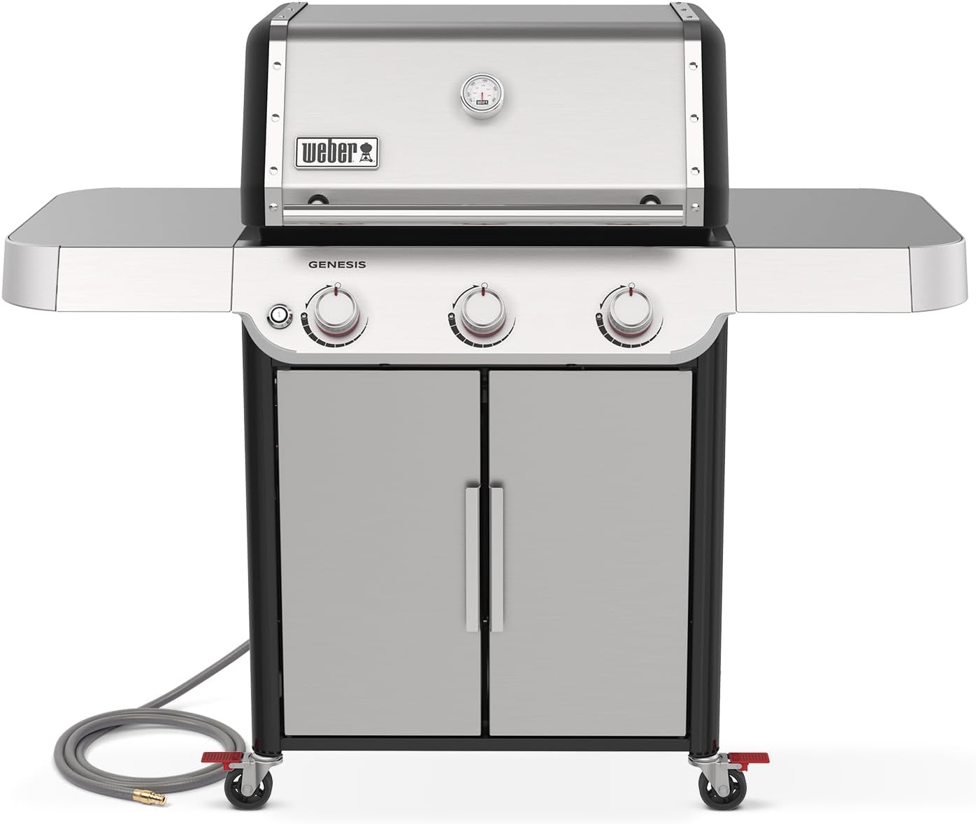 Weber Genesis S-315 Natural Gas Grill for Outdoor Grilling, 3 Burners, Stainless Steel