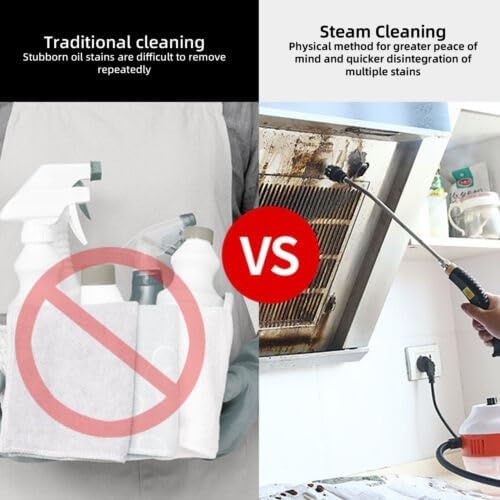 Steam Cleaner Steamer for Cleaning, 1600W High Pressure Temperature Steam Cleaning Machine, 6 Speeds Portable Cleaning Handheld Furniture for Bathroom Cleaning Floor Car Detailing ( Color : Orange )