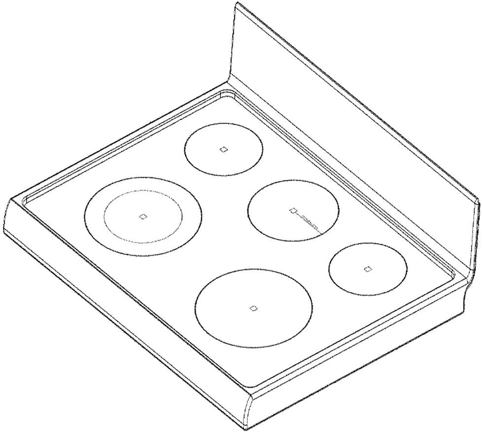 LG AGU73969710 Genuine OEM Glass Main Top (Black) for LG Glass-Top Range or Stoves
