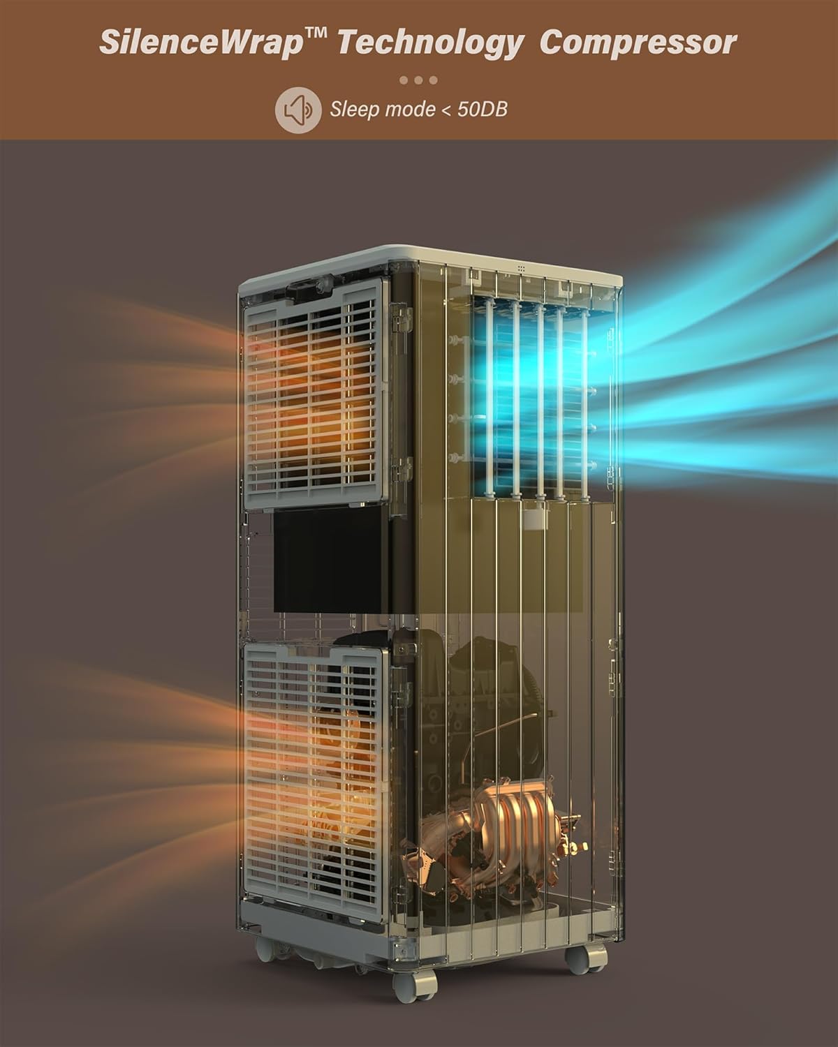 Portable Air Conditioners, 8000 BTU Air Conditioners for Room Up to 350 Sq. Ft. 3-IN-1 Portable AC Unit with Fan/Dehumidifier/24H Timer/Remote Control & Windows Kit, White