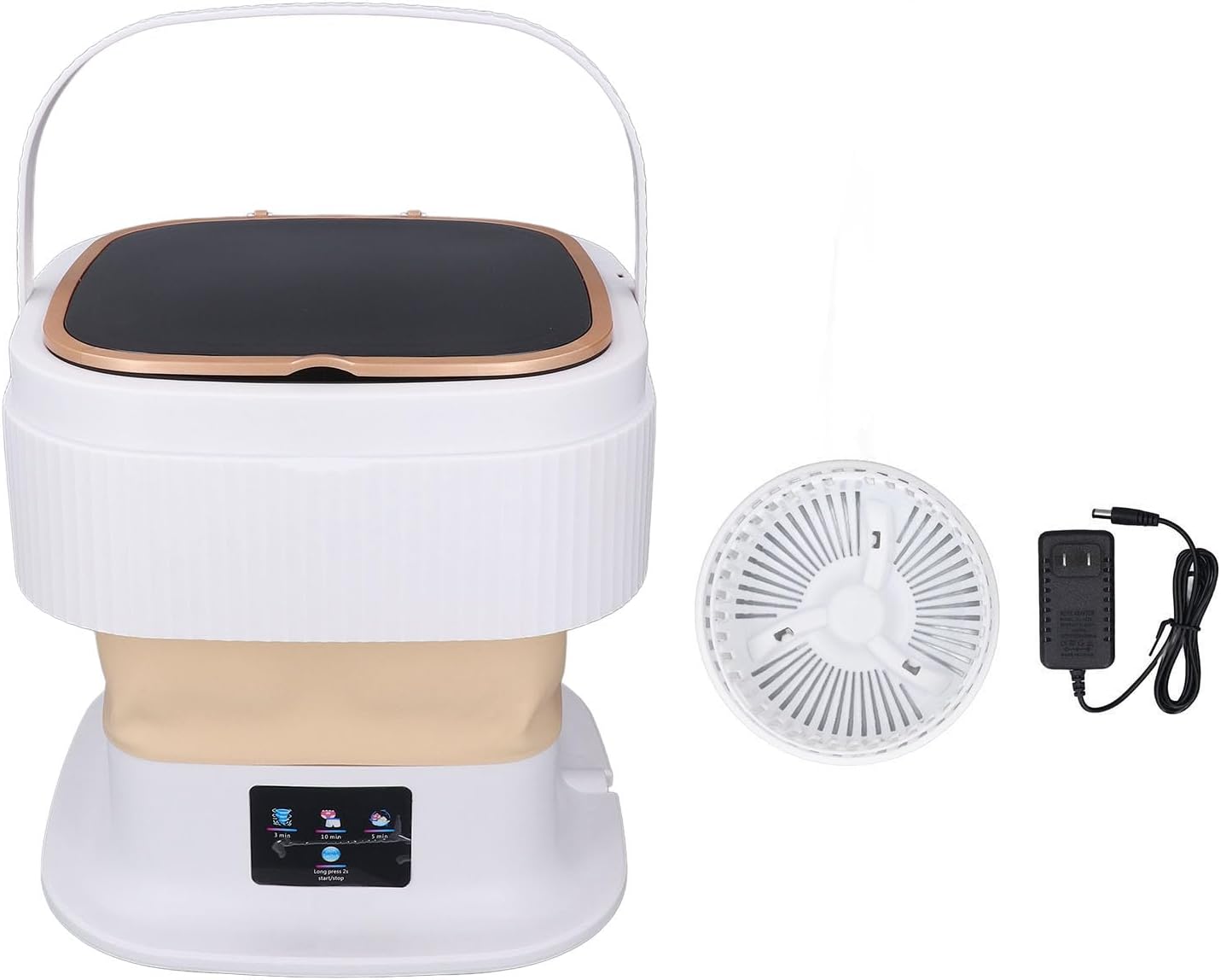 11.5L Mini Laundry Washer with 3 Timer Modes for Underwear Portable Washing Machine Mini Foldable Washer with Drain Hose (US Plug)