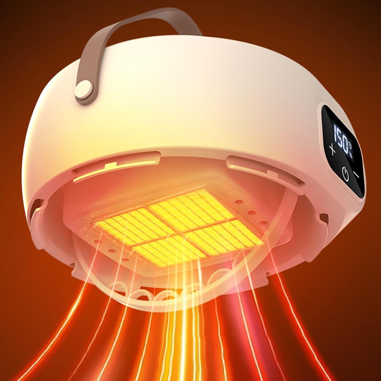 Portable Clothes Dryer, Mini Small Compact Foldable Quiet Fast-Drying Electric Machine with Adjustable Timer, Dryer Machine for Laundry Apartments and Travelling, Hotel Room (Beige)