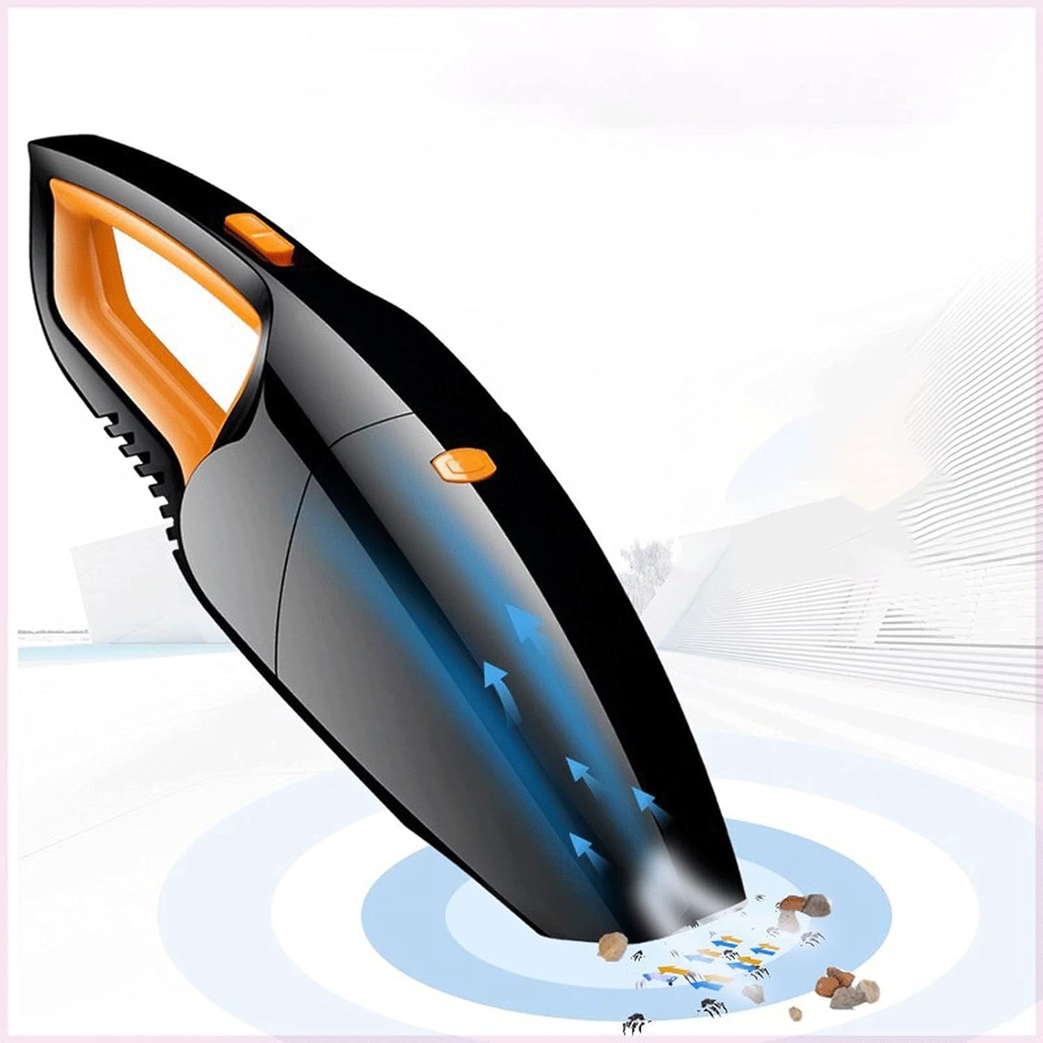 Vacuum Cleaner Portable Handheld Vacuum Cleaner for Car Vacuum Cleaner for Machine Car Dry Cleaning (Color : Yellow)