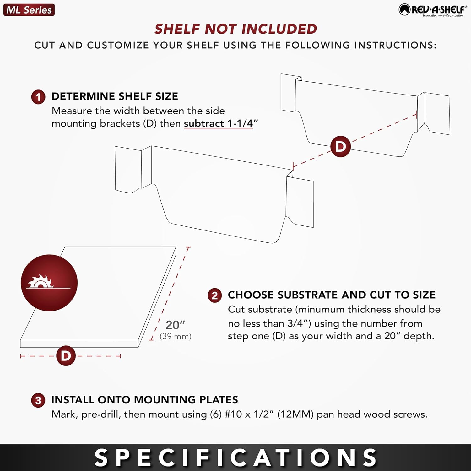 Rev-A-Shelf Kitchen Cabinet Spring Loaded Mixer and Appliance Lift Assist Mechanism for Small Kitchen Appliances w/Soft Close, Zinc, RAS-ML-HDSC