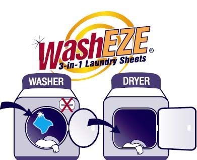 WashEZE 3-in-1 Laundry Detergent Sheets 160 Loads-Bulk Laundry Detergent-Fresh Scent -All Purpose Soap Sheet - Washer and Dryer Sheet with Stain Fighting and Static Guard- Made In The USA