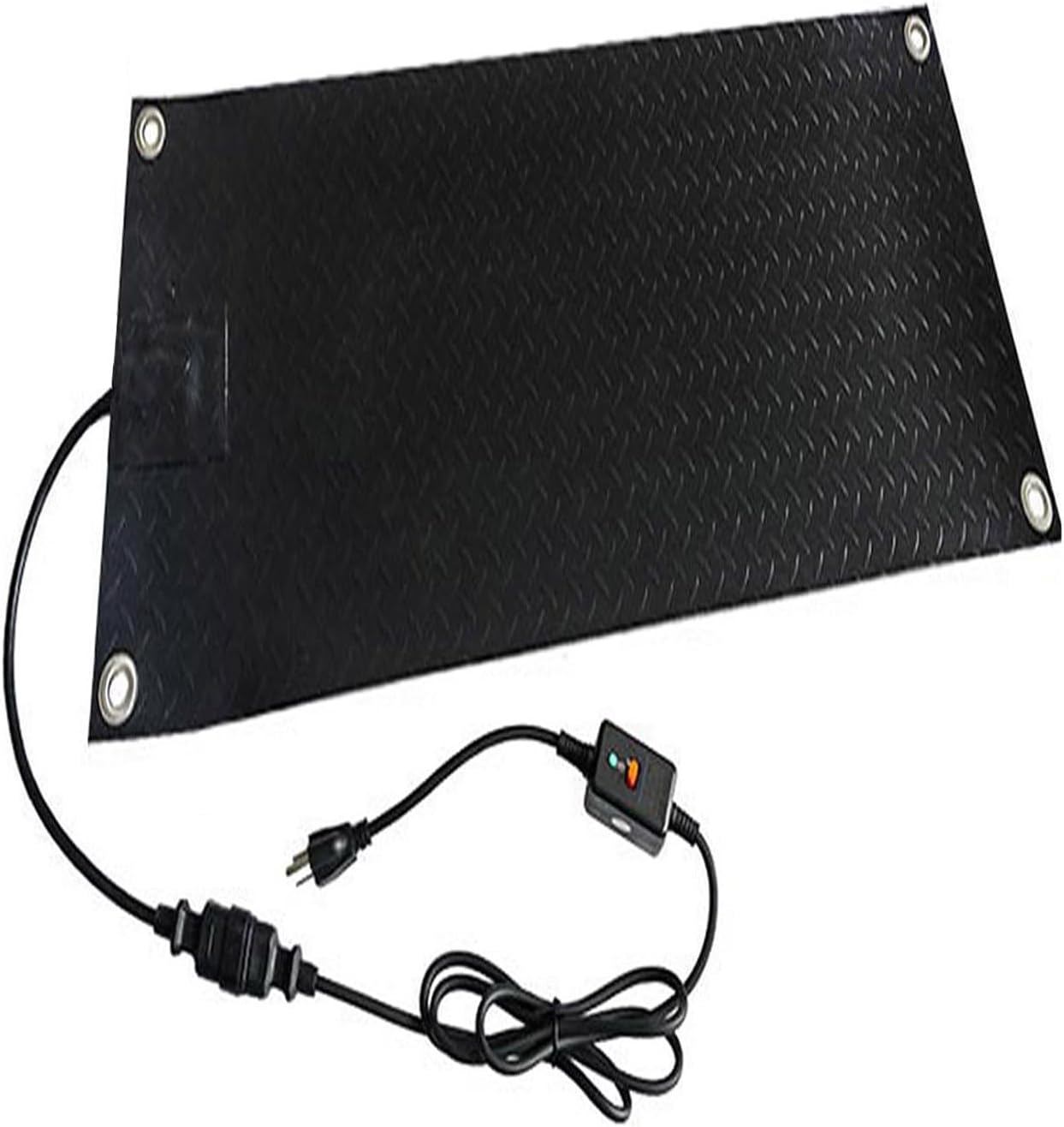 Heated Snow Melting Mats Outdoor Slip Proof Ice Heated Rubber Mat for Driveway Walkway Decks and Sidewalks Snow and Ice Melting Pad for Winter Stairs Steps Doorway, with(Size:30*48 inch/76.2*121.9cm)