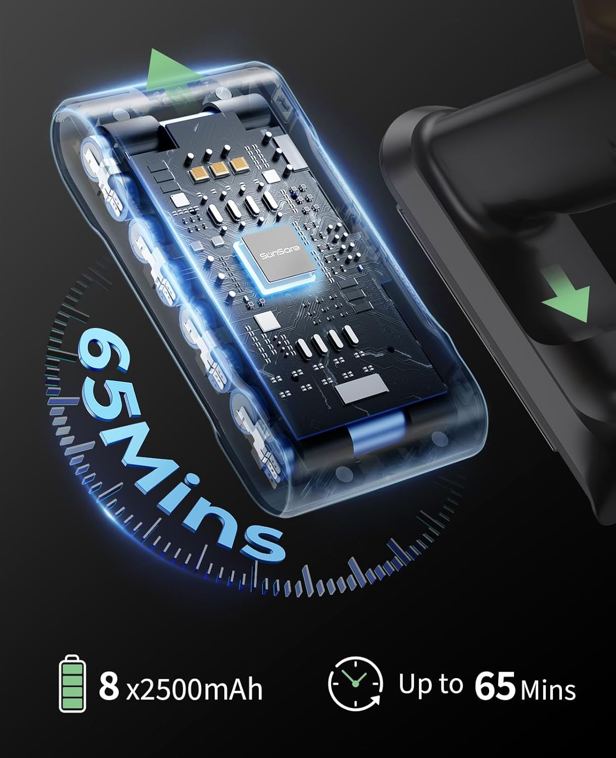 Cordless Vacuum Cleaner, 600W 50KPA 65Mins Cordless Stick Vacuum Cleaner With Touch Screen, Self-Standing,Wall Mount Charging, Handheld Vacuum Cleaners for Home/Pet Hair/Carpets/Hard Floors(X7A)