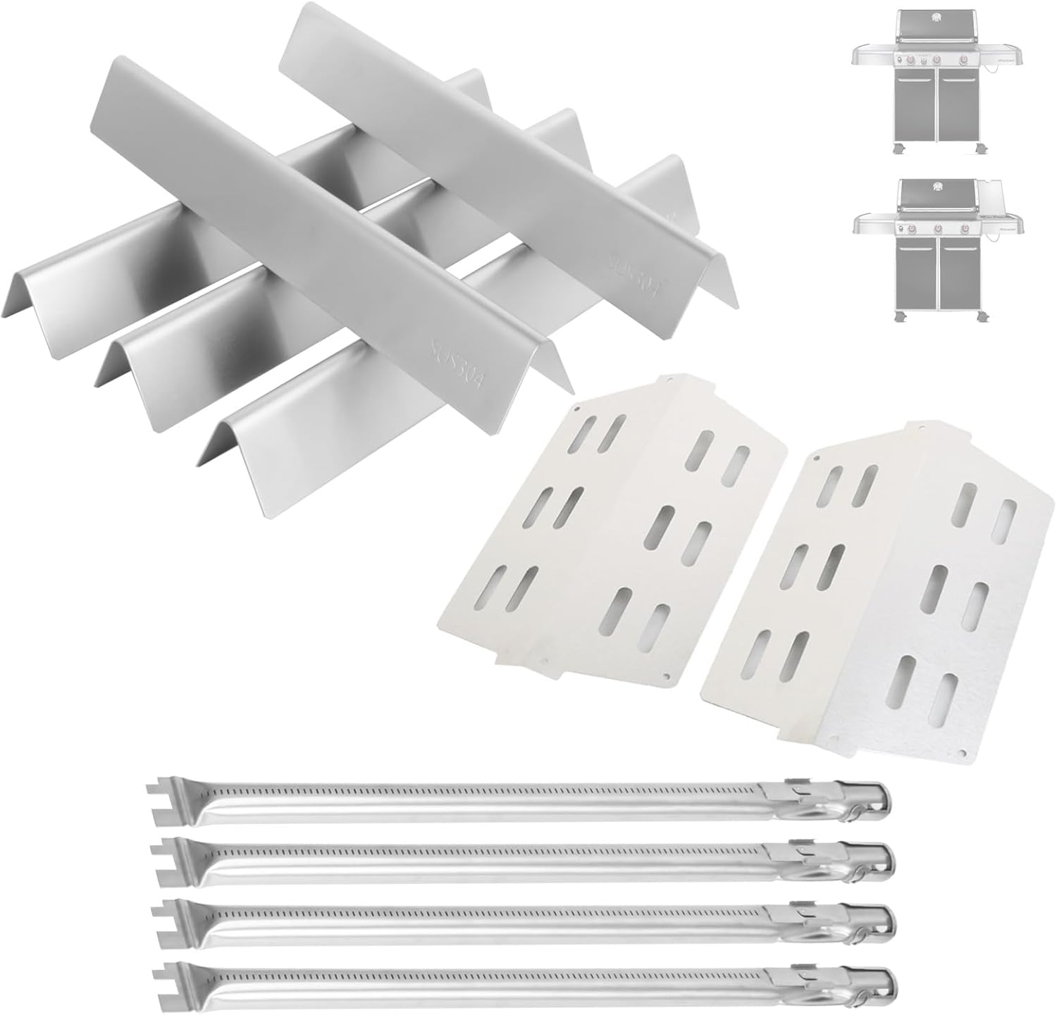 Genesis 330 Grill Parts for Weber Genesis 300 Series w/Front Control, Flavorizer Bars Heat Deflector & Burner Kit Parts for Weber Genesis E/S/EP 310 320 330 for Weber Genesis 330 Accessories