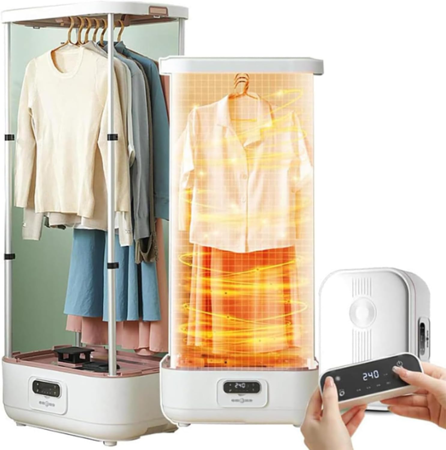 Household Folding Dryer, Iron and Dryer, 900W Portable Automatic Steam Ironing Machine with Remote Control, Folding & Quick-Drying for Home Apartment & Travel Use