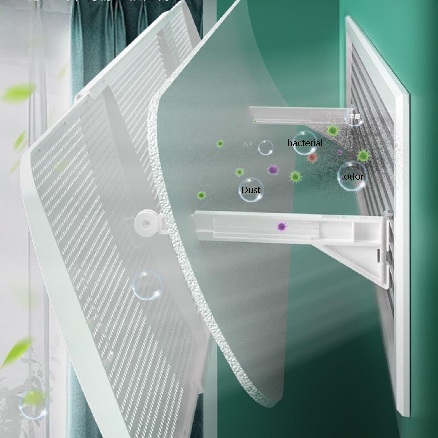 Easy to Install, Angle Adjustable Central Air Conditioning Wind Shield, Suitable for Most Air Conditioners, Anti Direct Blowing