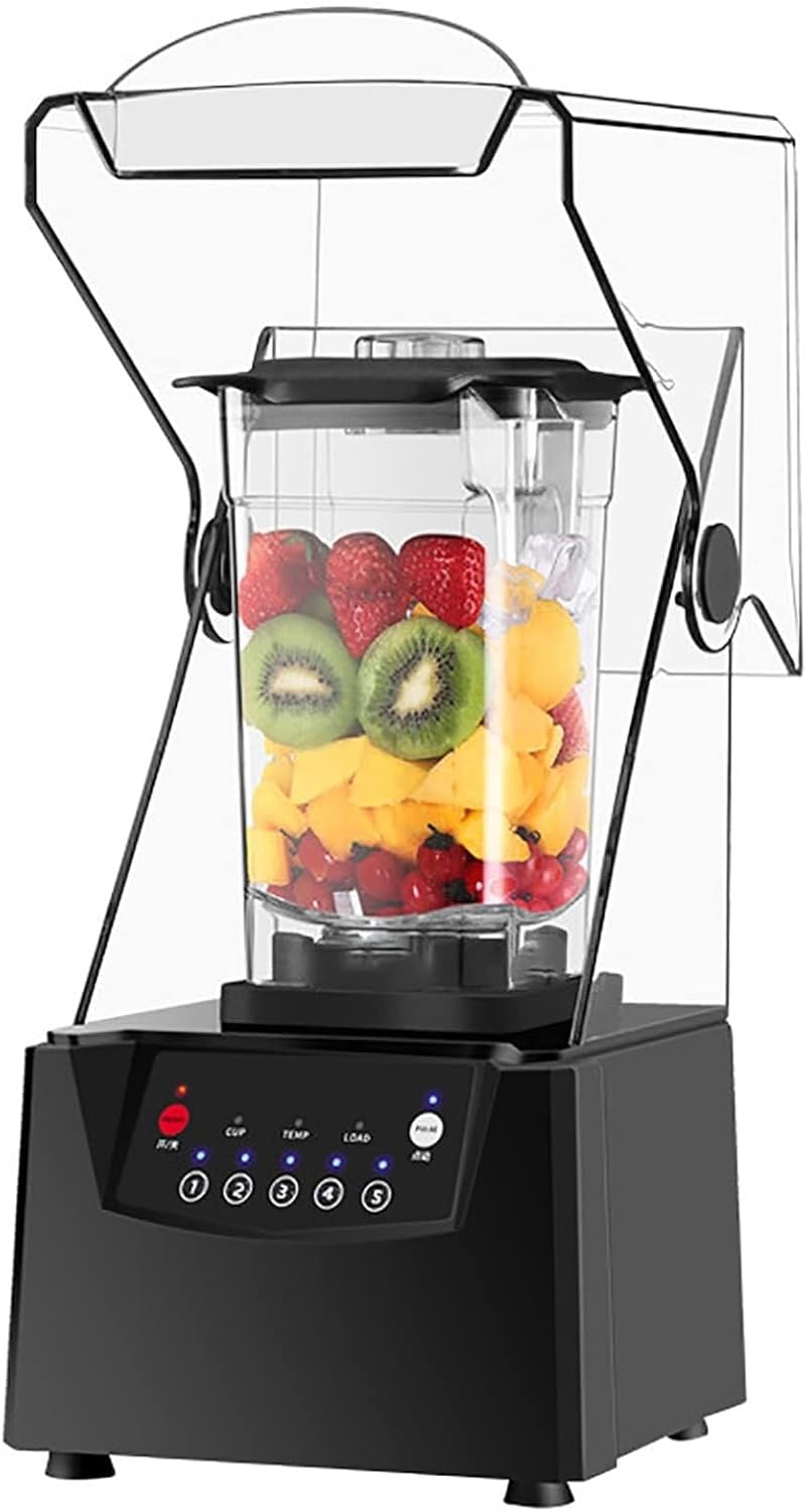 Blender Smoothie Machine, Noise Reduction 2200W 2L Blender and Smoothie Maker, 2.5MM Blade Ice Crusher with Cover Silent Broken Wall Cooking Machine