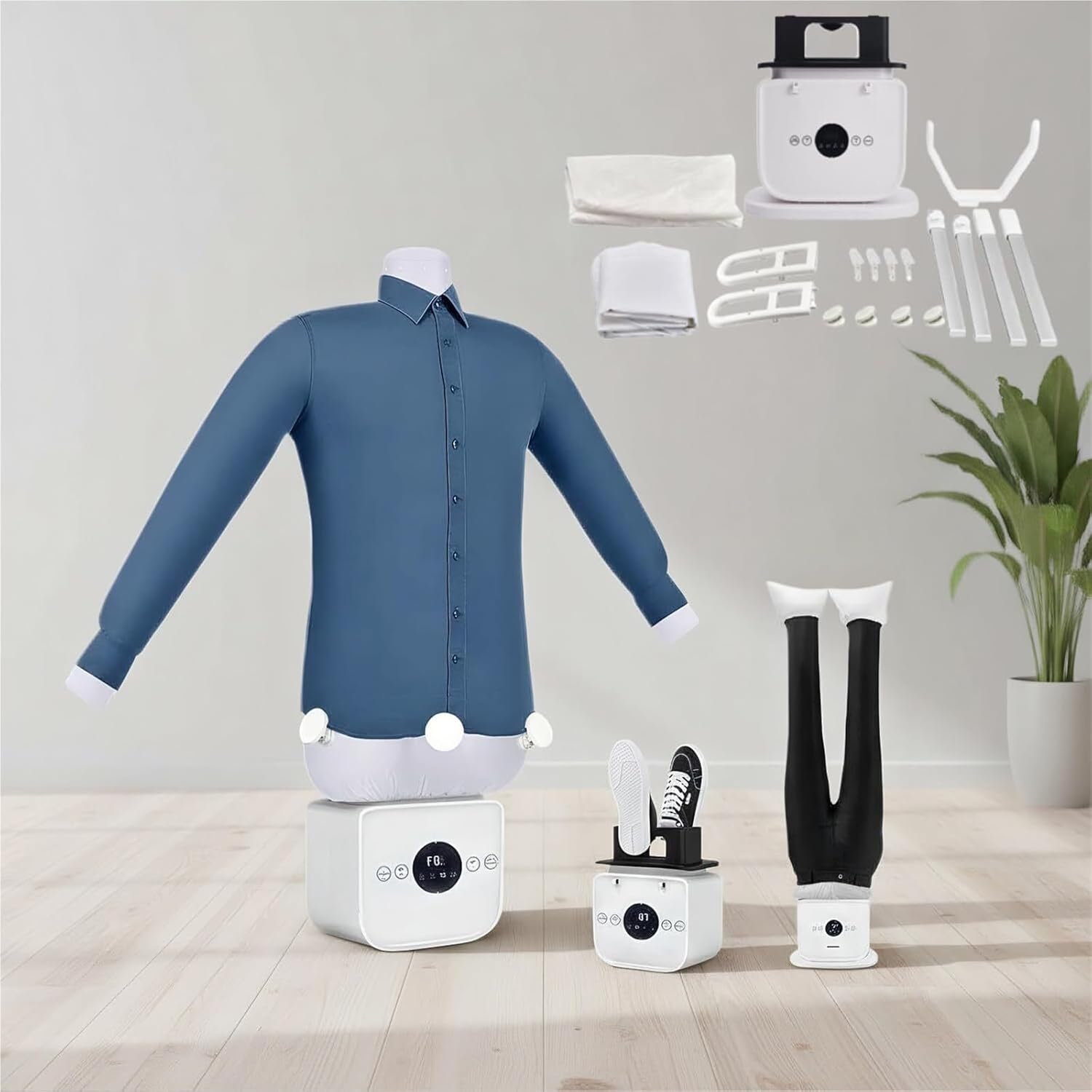 Automatic Ironing Machine, Upgraded Touched Hands Free,Steamer 360°Without Blind Spots Drying, 8 Minutes Quick Ironed Dry