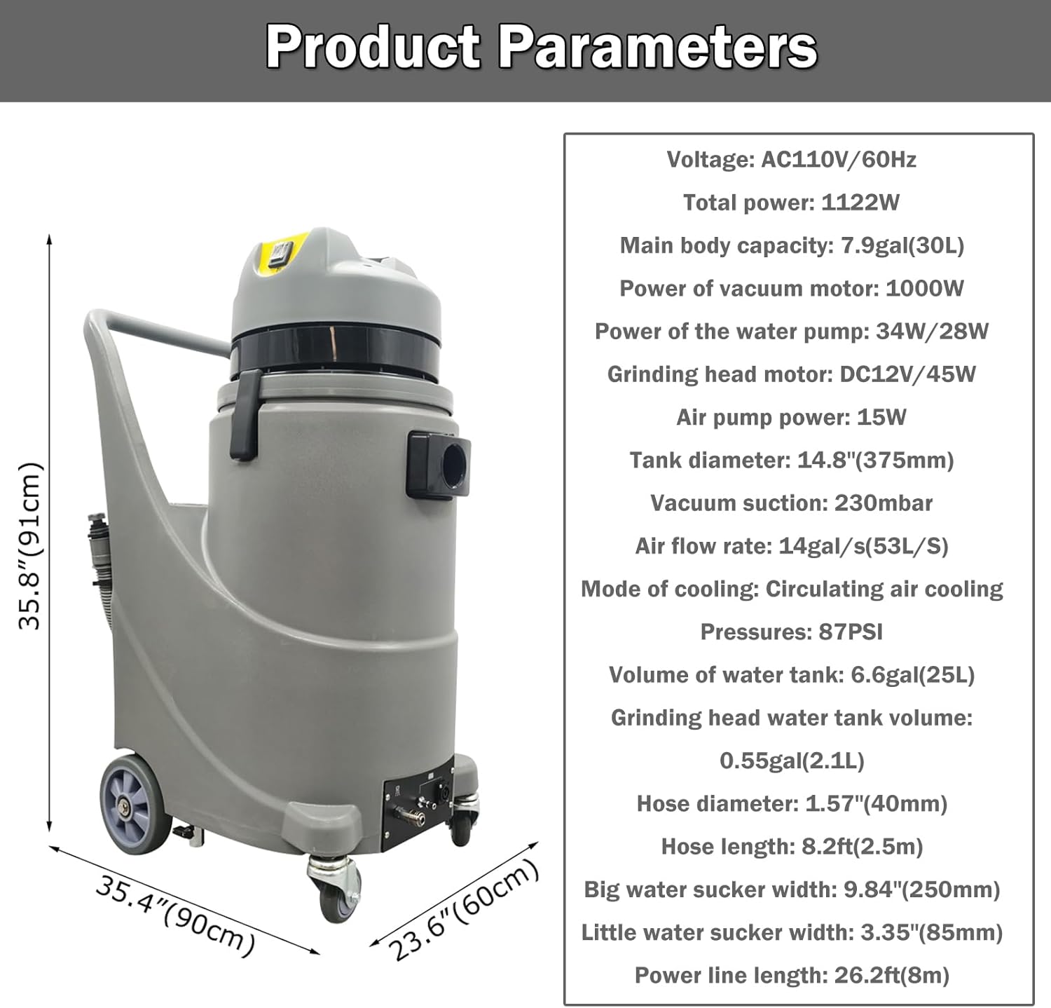 INTSUPERMAI Commercial Carpet Cleaner Carpet Extractor Machine 30L Upright Carpet Cleaner 3 in 1 Portable Carpet Cleaner Sofa Cleaner with Sofa Sanding Function for Cleaning 110V