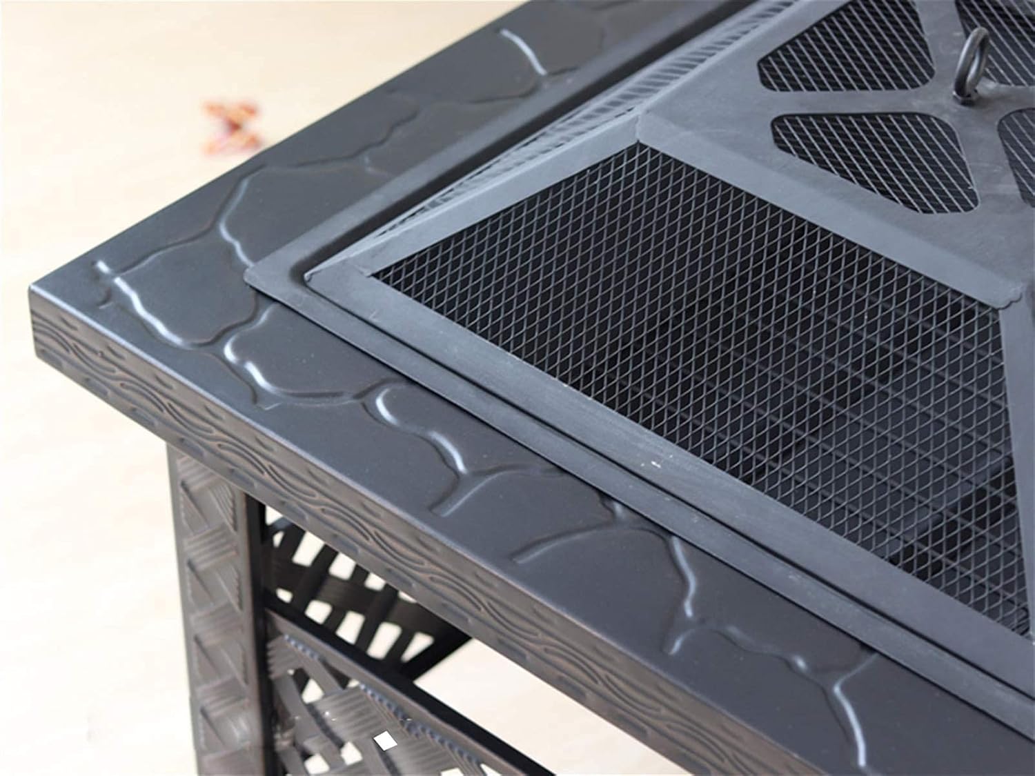 Outdoor Fire Pit Garden Wood Burning Fire Pit Bowl Terrace Metal Barbecue Table, Patio Patio Lawn Backyard Barbecue Party Outdoor