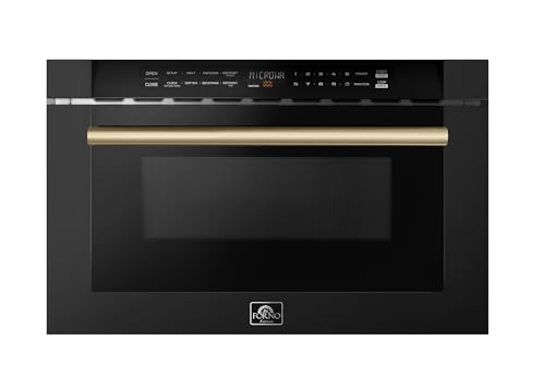 FORNO 24 Inch 1000 Watts Black Microwave Drawer 1.2 cu.ft.