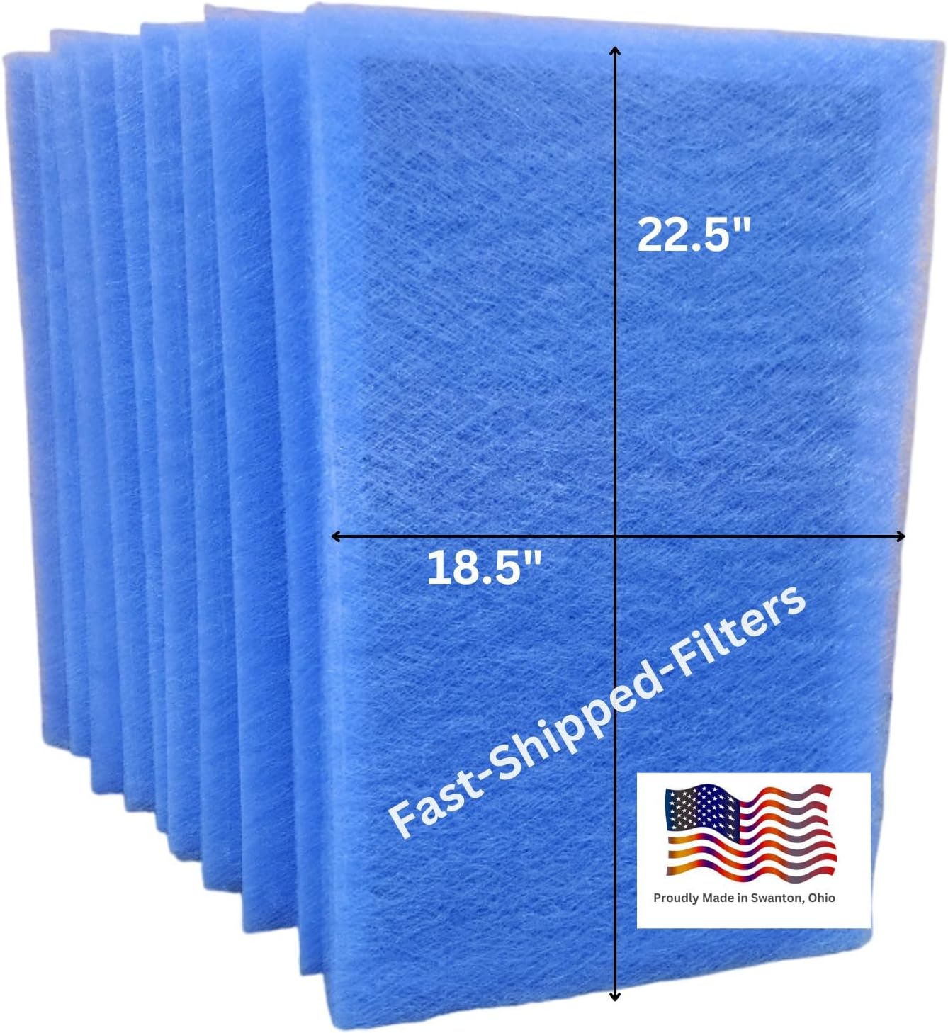 Fast-Shipped-Filters 10 Pack 20x25 Replacement Filters Designed to Fit with MicroPower Guard One Hour Air Cleaner Refill Blue