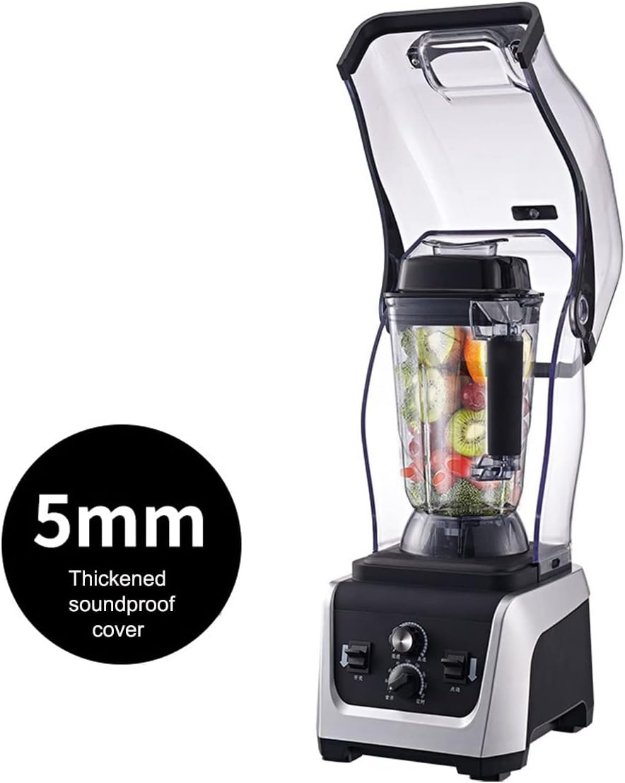 Countertop Blenders for Kitchen with Silent Cover 2L Juicer Machine for Rice Paste+timed 2300W High Power for Smoothie Shakes Fruit Vegetables Soymilk Grain Grind