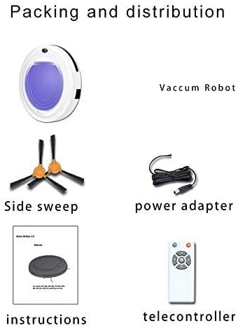 Mini Super-Thin Robot Vacuum Cleaner, Intelligent Sweeping Robotic Charging Vacuuming for Hard Floor Tile Medium-Pile Carpets-Purple (Color : Red) (Blue)