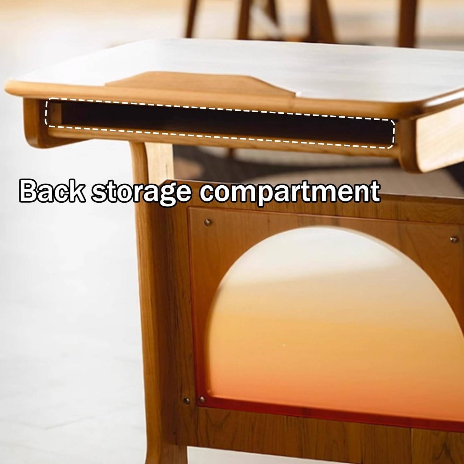 Sweeping Robot Storage Rack, Rustic Robot Vacuum Stand Cabinet, Storage Rack Above The Sweeping Robot, Mobile Robot Vacuum Storage Side Table, Multi-Functional Sideboard(Natural)