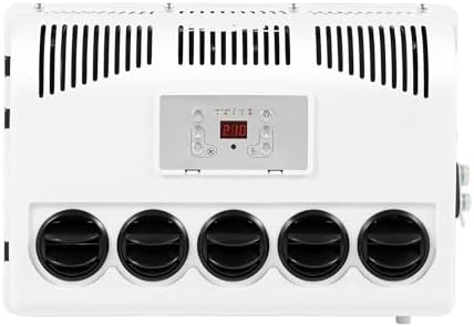 12V Split AC, Vehicle Air Conditioner Car Cooling System Truck A/C Unit Parking Cooler Cooling Capacity 2400W for RVs Vans Trailers Excavators Construction Vehicles