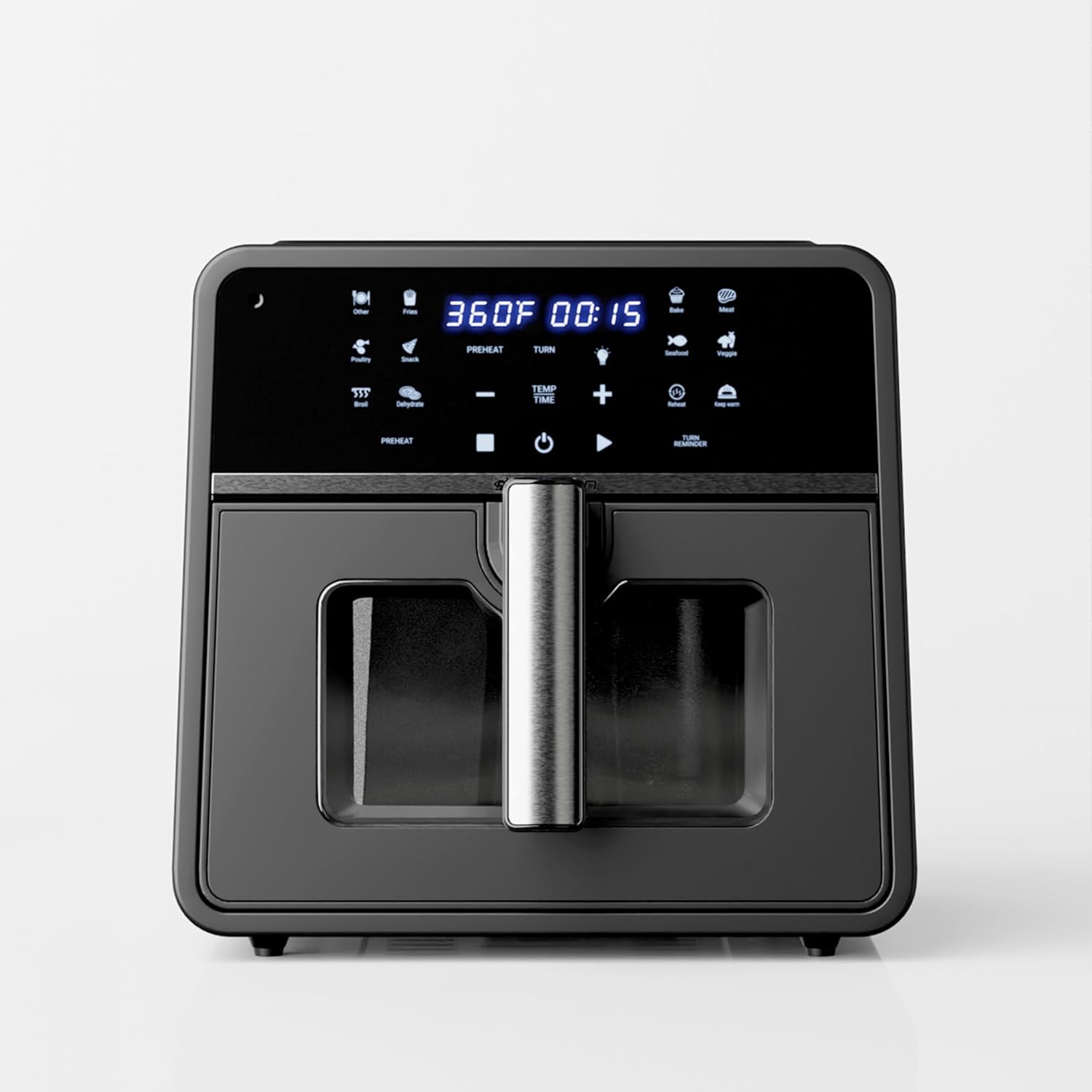 Emerson SmartVoice 10QT 6-in-1 Air Fryer, 1000+ Voice Control Commands, 100+ Recognized Food, No APP, No WIFI, No Setup, Nonstick Basket, Air Fry, Bake, Reheat, Dehydrate, 1700W