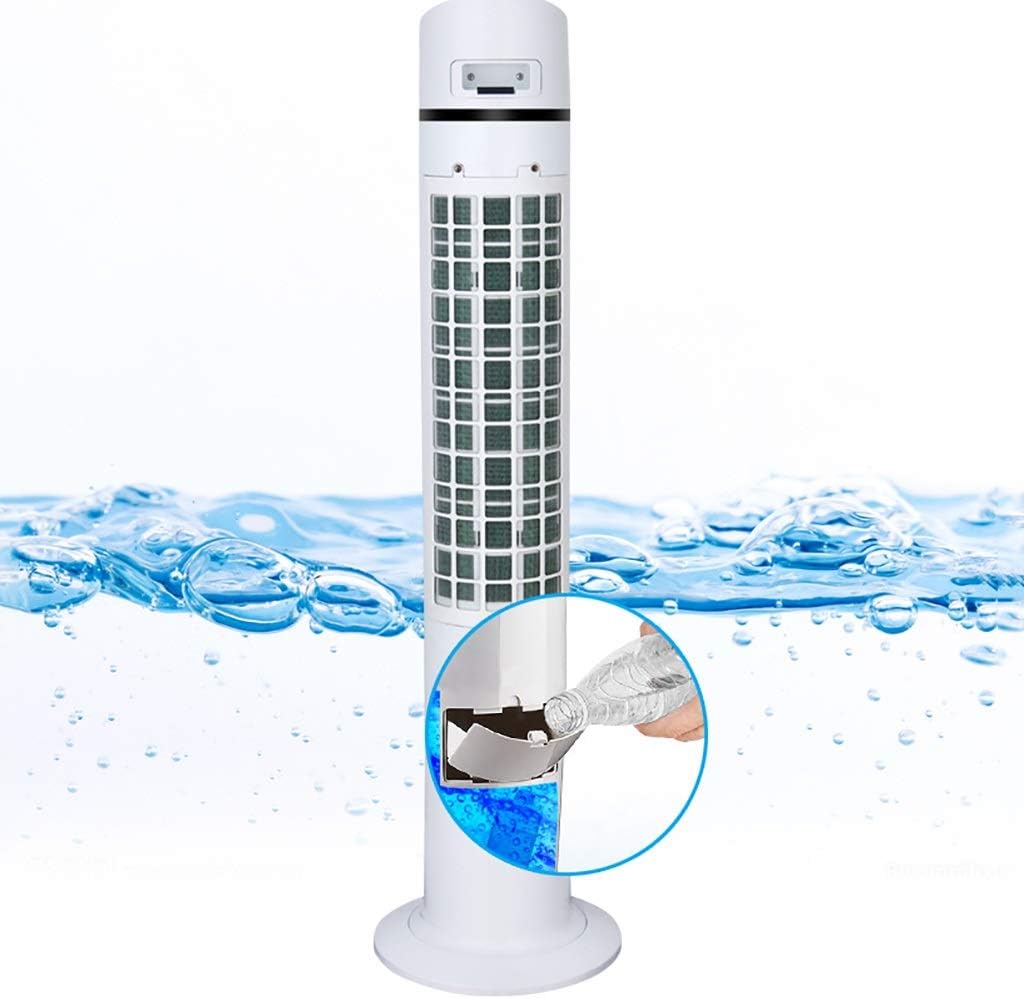 Portable Air Conditioner Fan Office Remote Control Ultra- Quiet Space Air Coolers, Dorm Single Cool Water- Cooled Air Conditioning Unit, Bedroom Portable Bladeless Cold Air Fan White