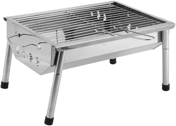 Thicken Folding Barbecue Outdoor Charcoal Oven Stainless Steel Barbecue BBQ Smoke BBQ Mini Kebab