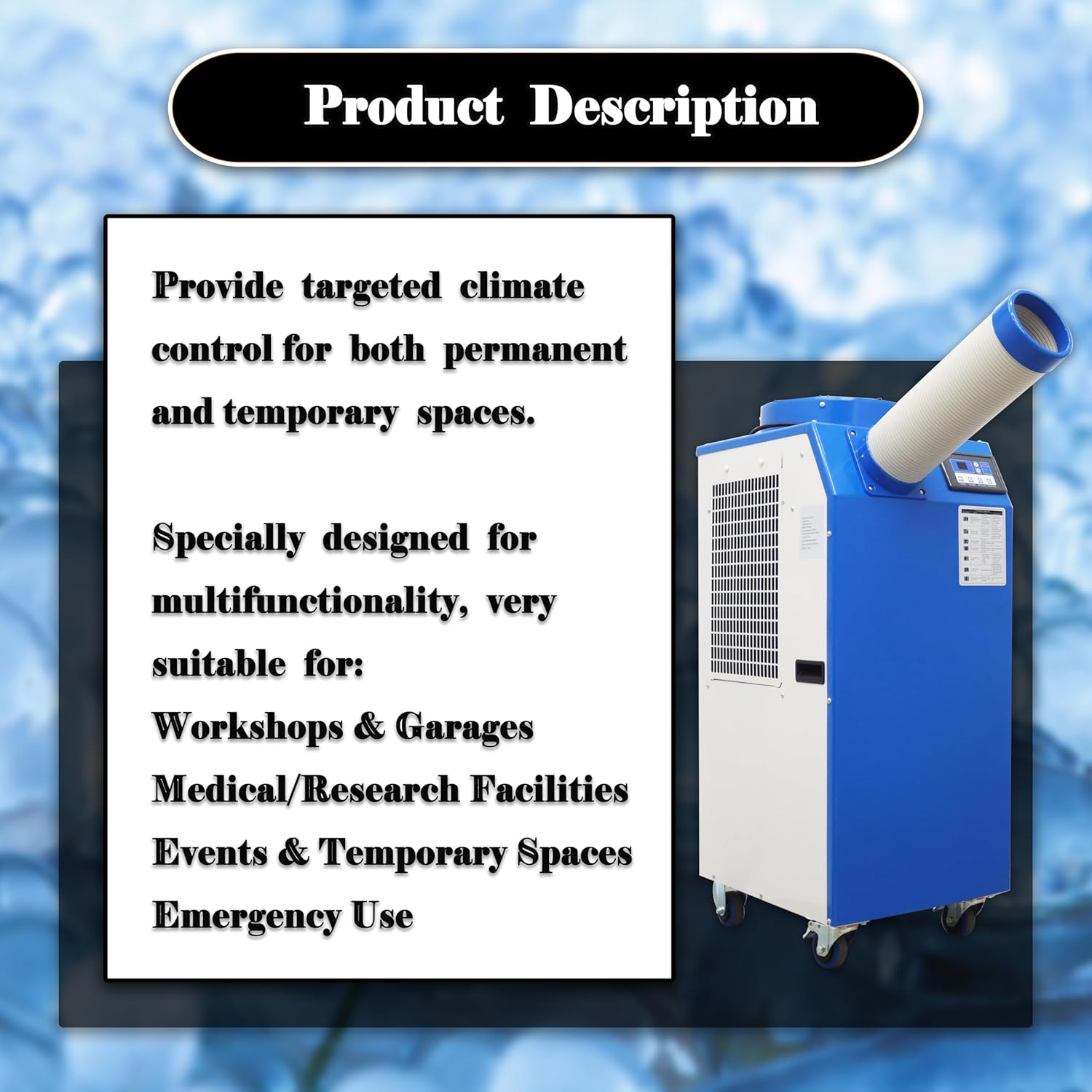 Industrial Air Conditioner Spot Cooler Air-conditioning Equipment for Supermarket Factories Single Tube 220V 1400W