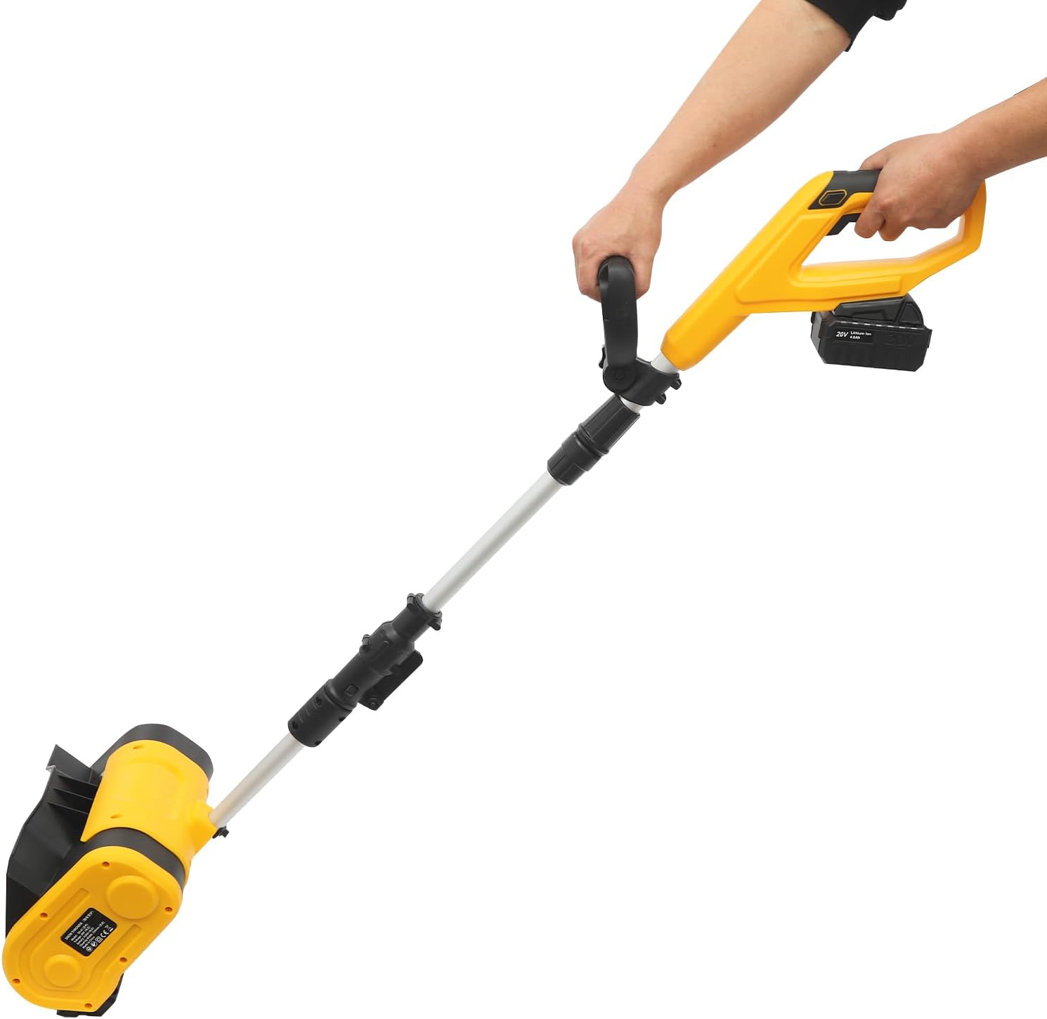 Electric Snow Shovel 20V 3500rpm Battery-Powered Snow Blower, 1200W Cordless Snow Shovel for Driveways, Patios, Sidewalks (4-Ah Battery & Charger Included)