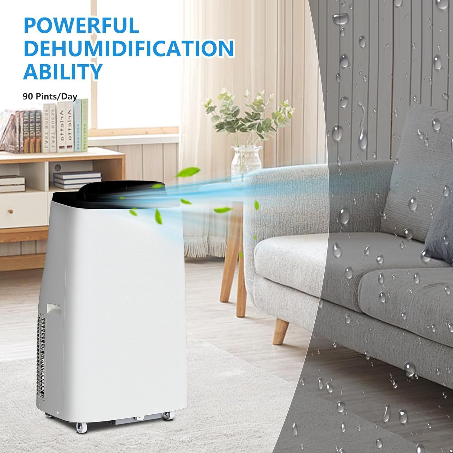 14000 Btu Portable Air Conditioner, Portable Room Air Conditioner, 3 in-1 Ac w/Dehumidifier, Fan & Sleep Mode, Remote Control,24 Hrs Timer,Led Display,Window Kit,Cools Up to 750 Sq. Ft