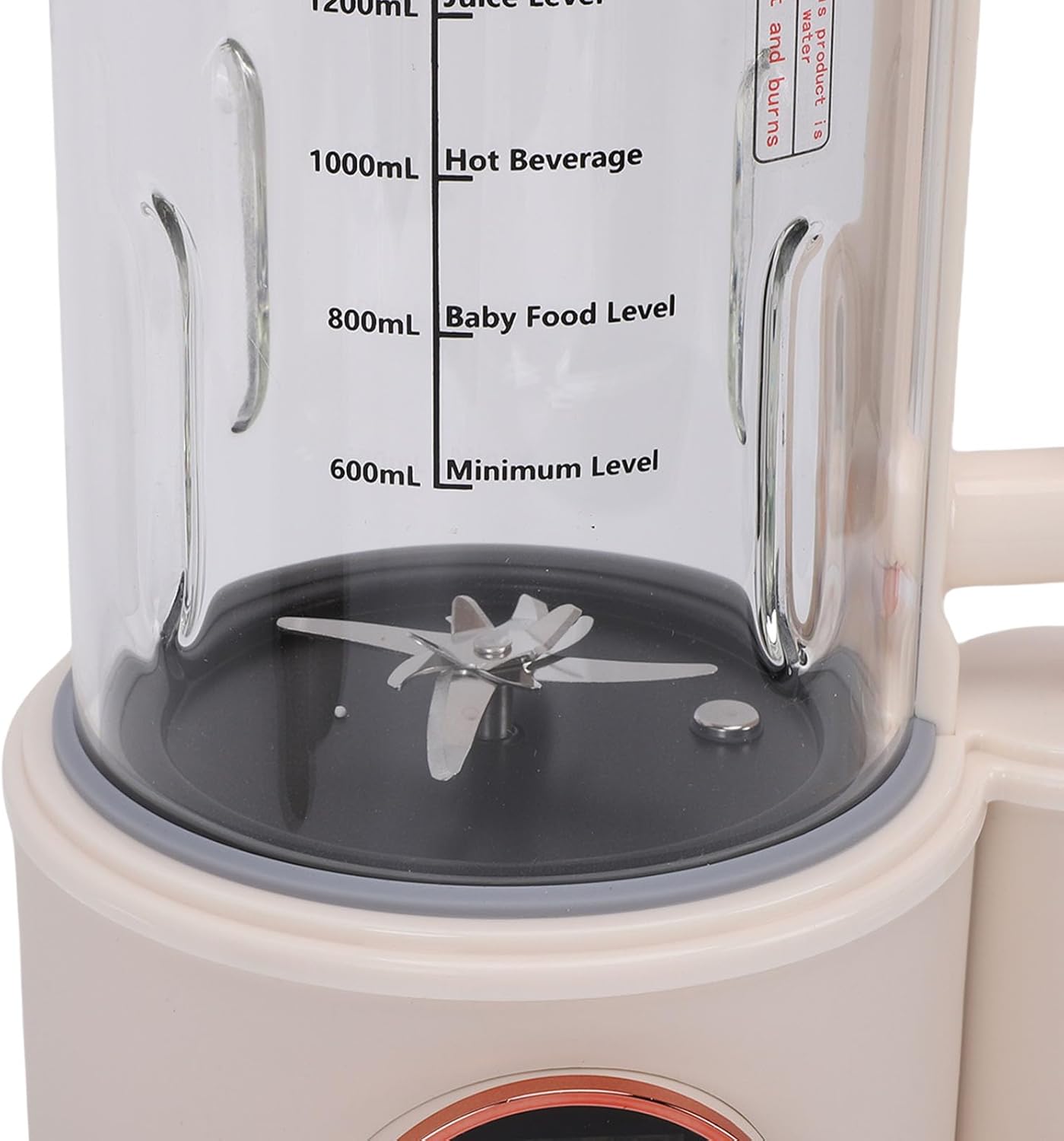 Electric Juicer Quiet Blender with Heat Preservation Function for Home Use Beige 7.3x12.2in