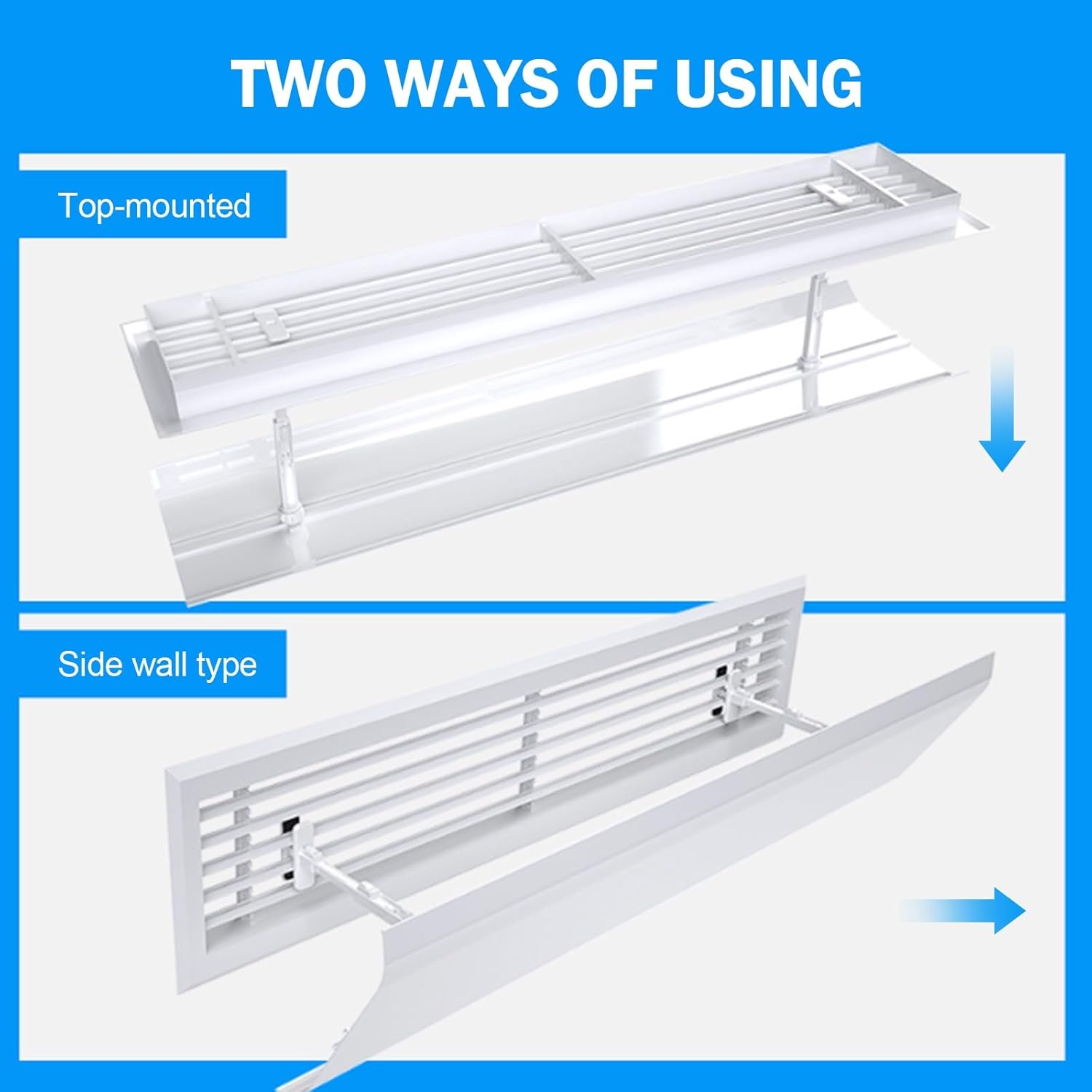 Central Air Conditioning Vent Deflector - Adjustable Air Conditioner Redirector for Wall Units, Enhances Cooling & Heating Circulation, Home Vent Control Accessory