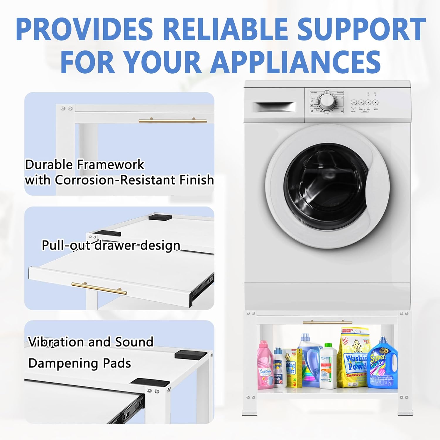 Royxen Washer and Dryer Pedestals Heavy Duty Metal Laundry Pedestal 29