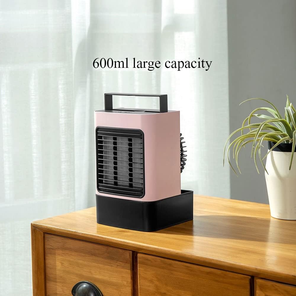 Portable Air Conditioners, Mini Air Conditioner Evaporative Air Cooler, 3 Speeds Rechargeable Fans for Room Office Outdoor Car Camping Tent (Color : Green)