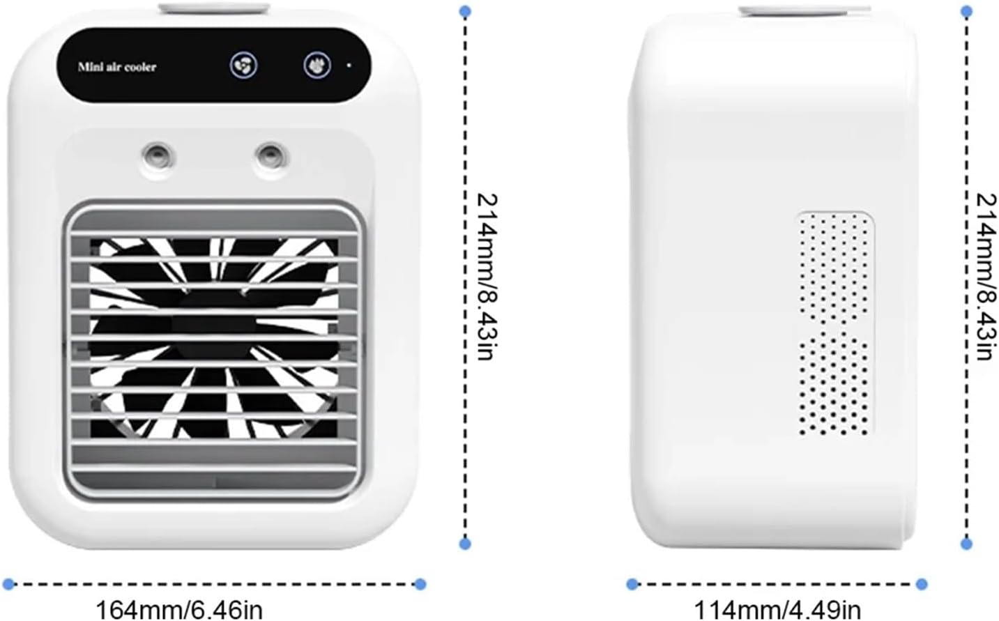 Portable Air Conditioner, Mini Portable Humidifier Fan Air Conditioner Household Small Air Cooler,Desktop Fan for Home Outdoors