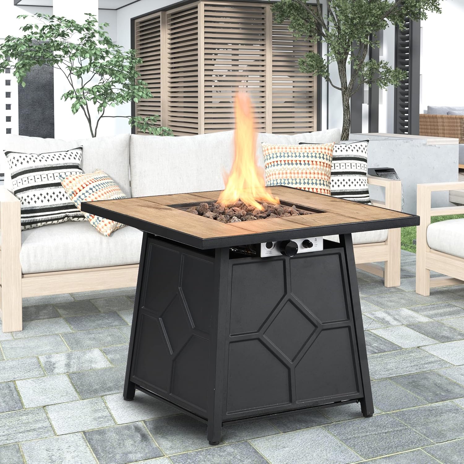 40,000 BTU Fire Pit Table with Auto-Ignition | 28