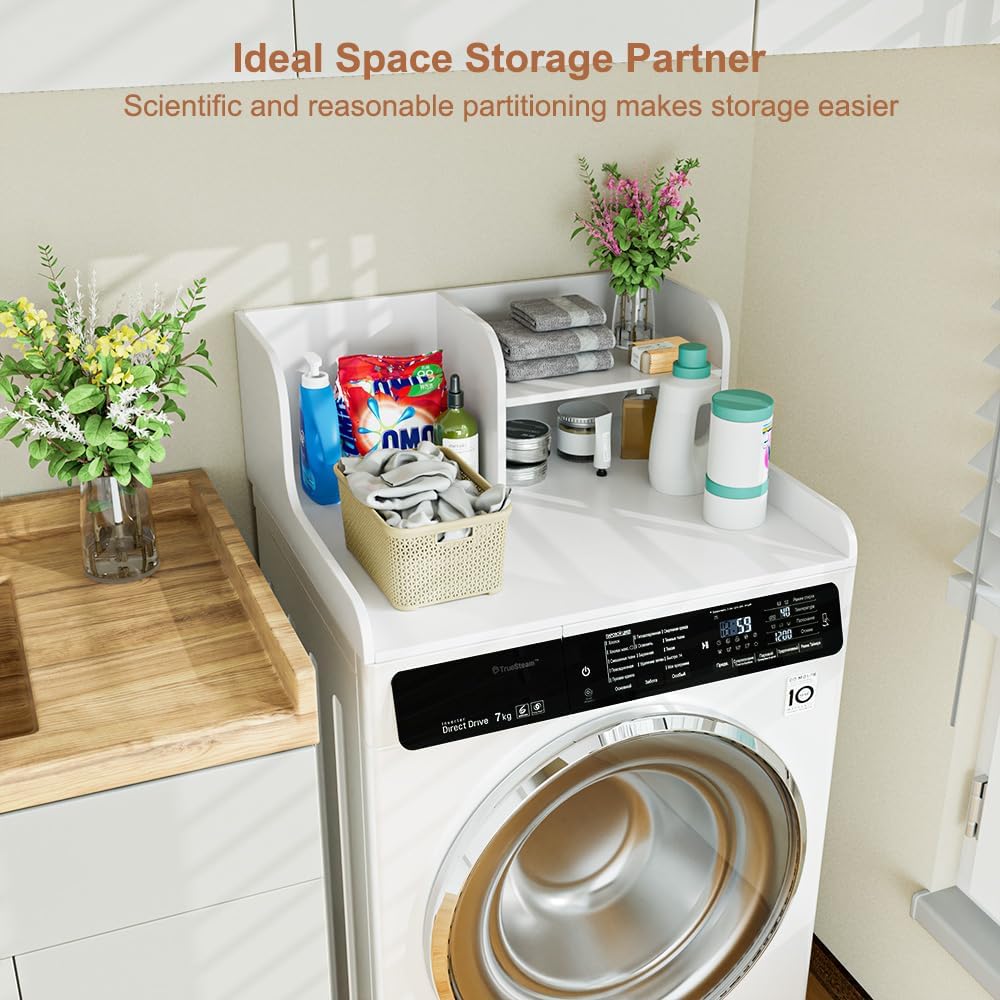 2 Tier Washer Dryer Countertop with Shelf, 27.5