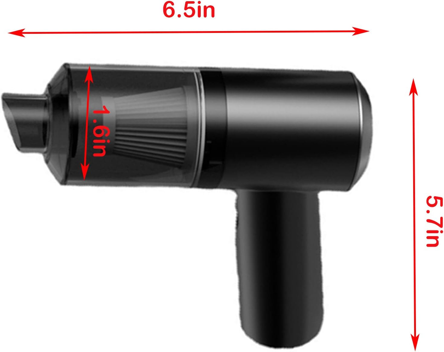 Portable Handheld Wireless Car Vacuum Cleaner Cordless Rechargeable Light Weight Household Compact 6000pa High Suction 2000mah Capacity Cleane & Large Suction Mini Vacuum Cleaner (Black)