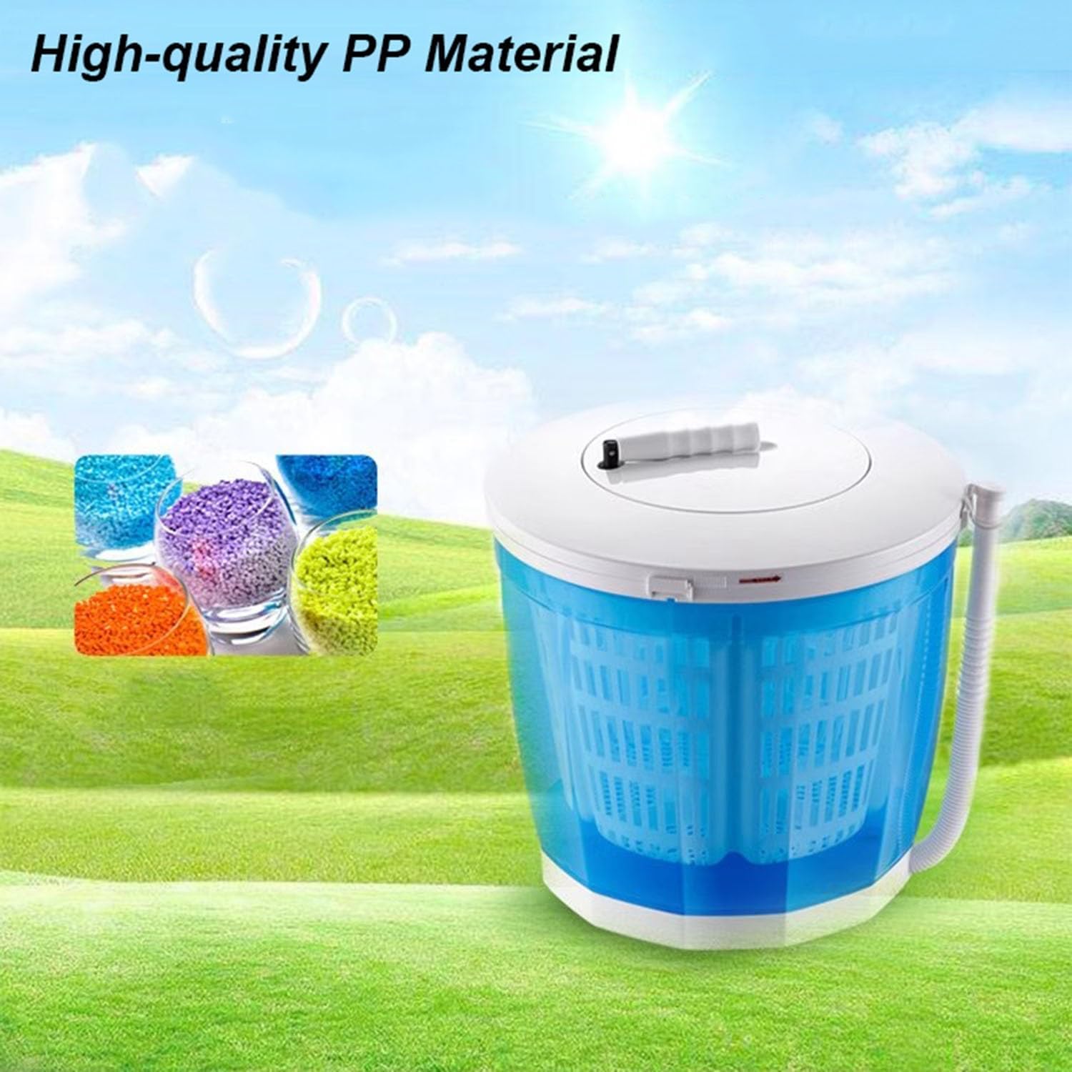 Camping Washing Machine Manual Washer For Travel, Apartment, RV, Camping, Baby Clothes, Socks, Underwears, Portable Washing Machine, Space Saving