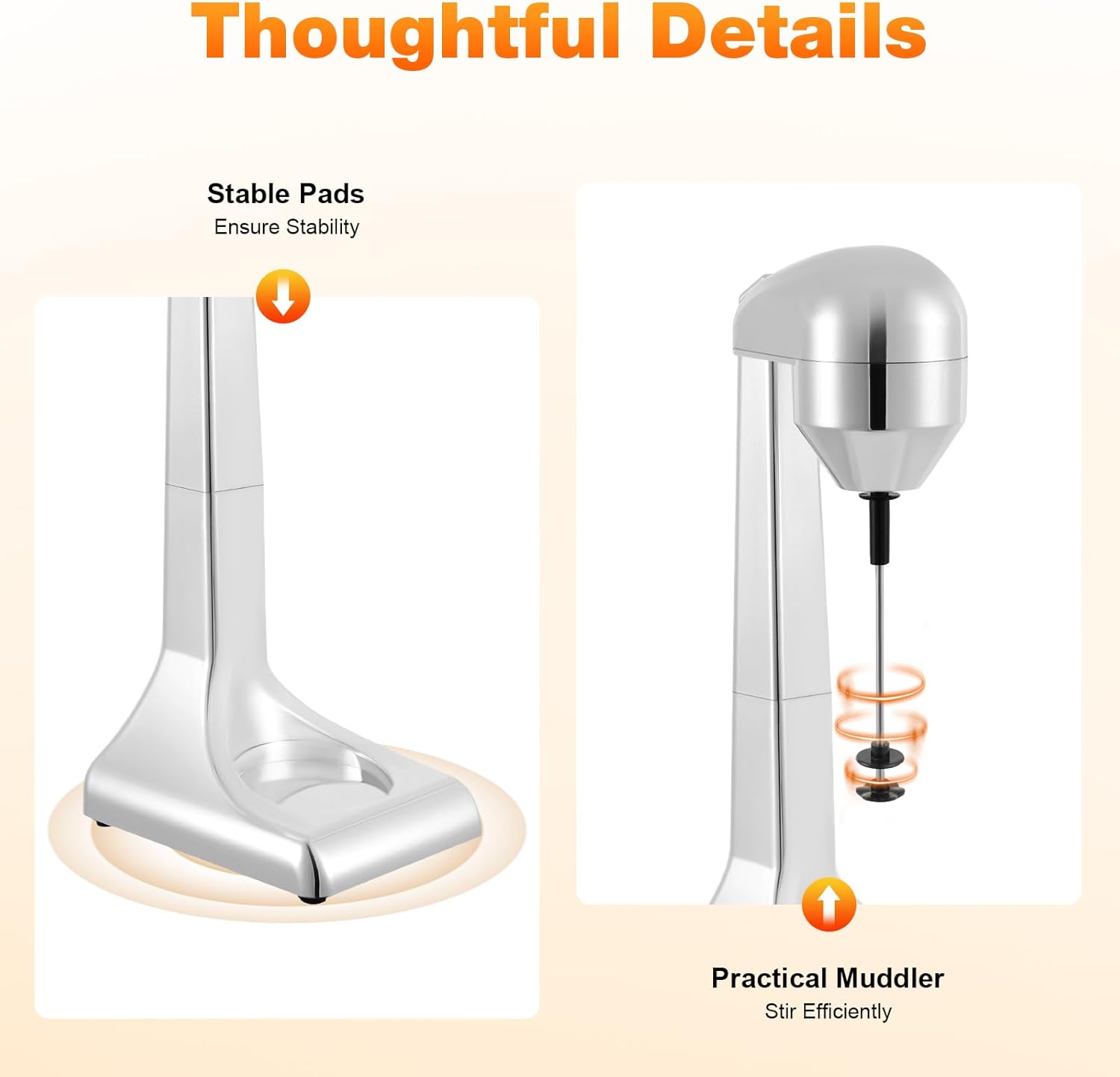 110V 100W Milkshake Maker Countertop Electric Milk Shake Blender Maker with 500ml/16.91oz Milkshake Cup Capacity Household Commercial Drink Mixer