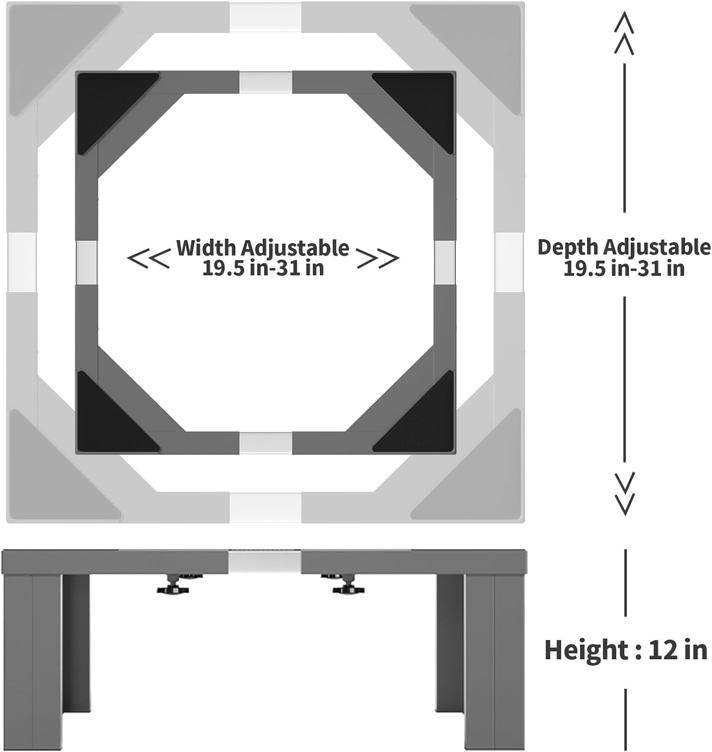 Chinchilla Heavy duty Stainless steel Laundry Pedestal ,12