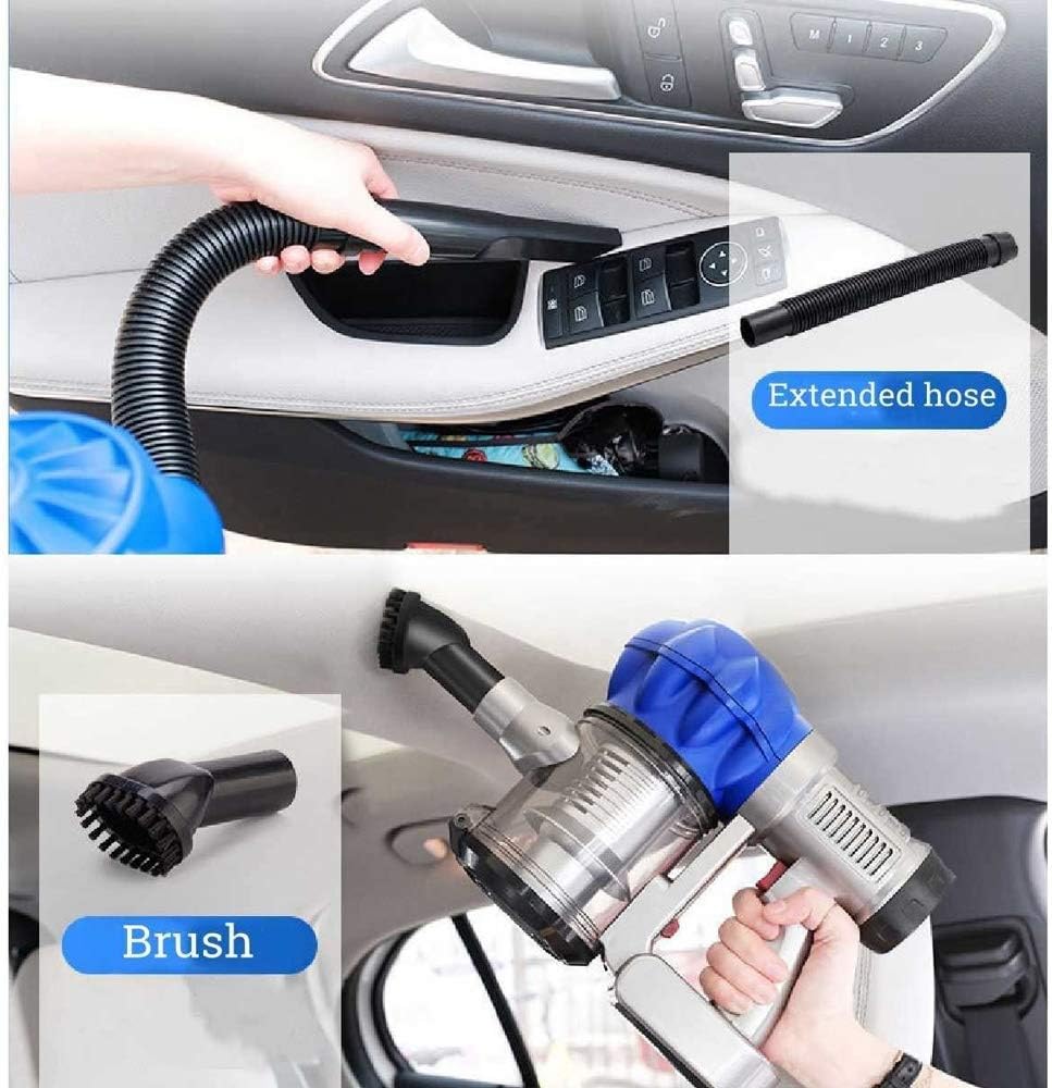 Hand Held Vacuum, 19000pa Strong Power Car Vacuum Cleaner Portable Handheld Cyclonic Wet/Dry Auto Portable Vacuums Cleaner (Color : Blue)
