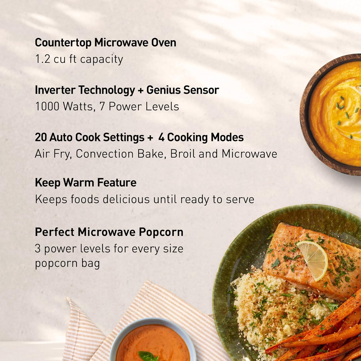 Panasonic HomeChef Connect Microwave Oven, Smart Multi Oven, Connected App for Automated Meal Prep, 4 Cooking Modes, Air Fryer, Convection Bake, FlashXpress Broiler, 1000W, 1.2 cu. Ft. - NN-CV87QS