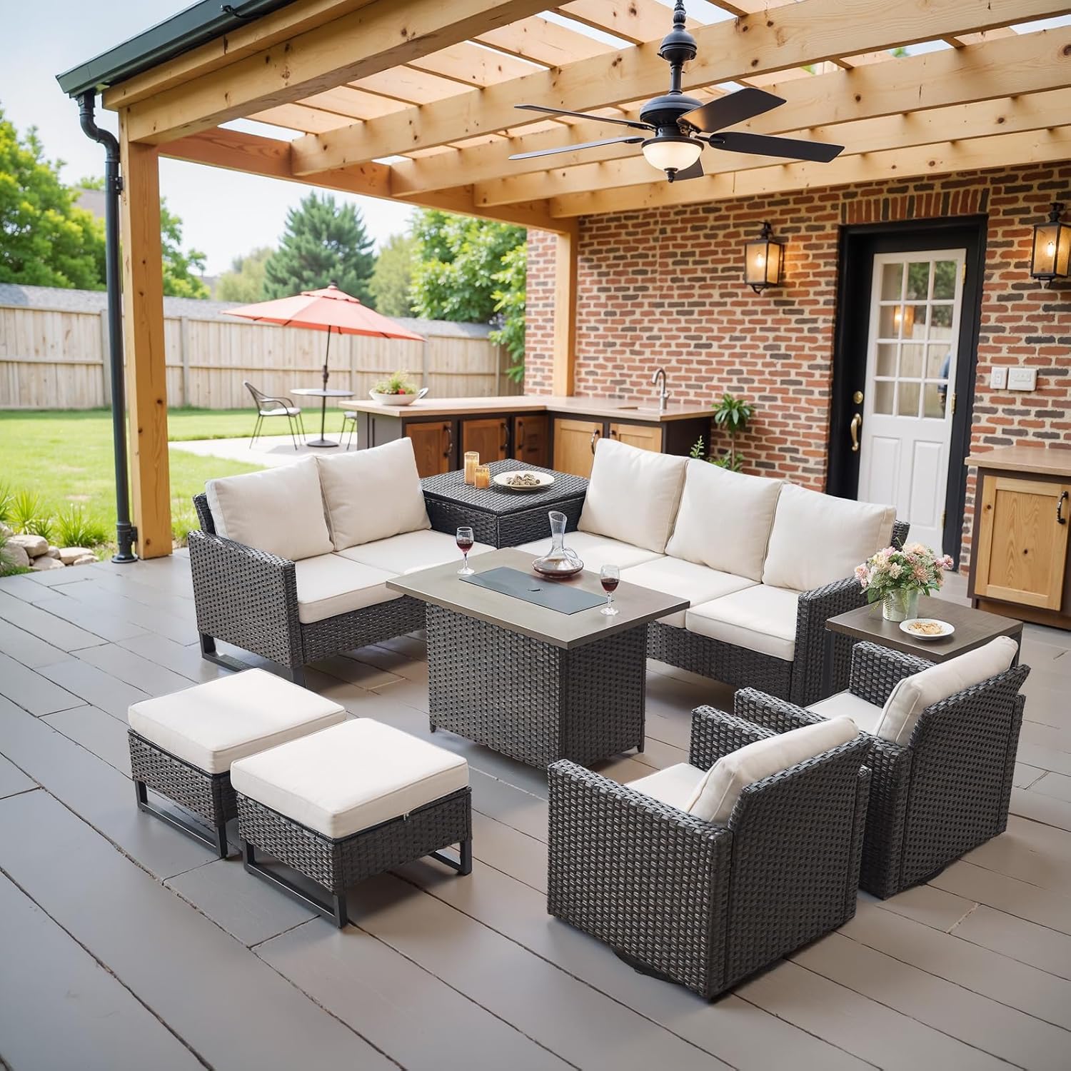 Belord Outdoor Sectional Sofa with 41