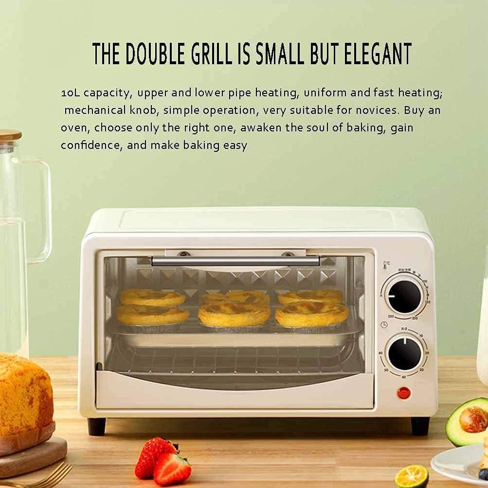 oven mini oven air fryer oven Mini Oven, 10L Convection Countertop Toaster Oven Multi-Function Air Fryer Digital Electric Oven Rotisserie Roaster Cooker Toaster Oven Air Fryer, (Color : White) ( Col