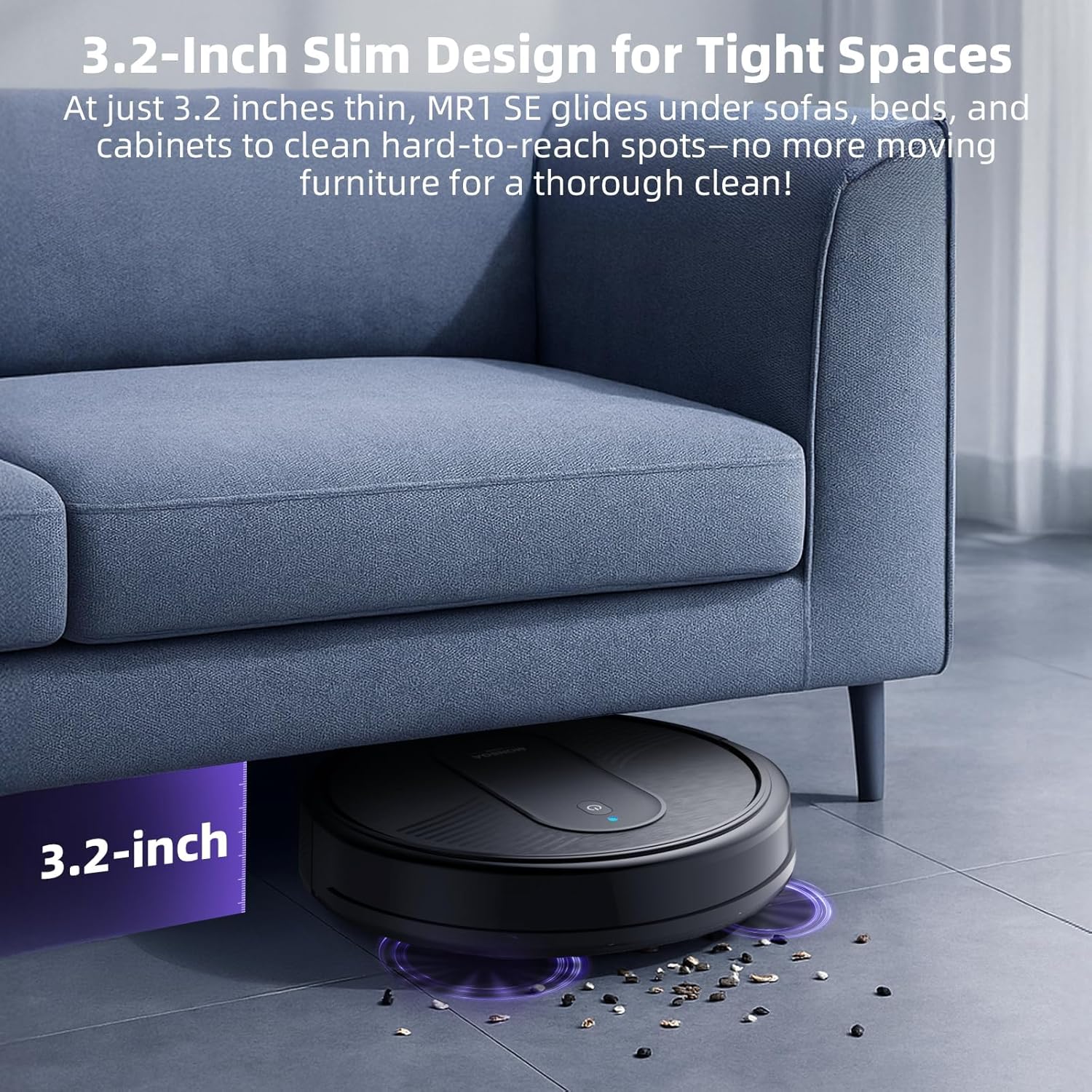 MONSGA Robot Vacuum Cleaner, 4000Pa Powerful Suction Robotic Vacuum, 3.2