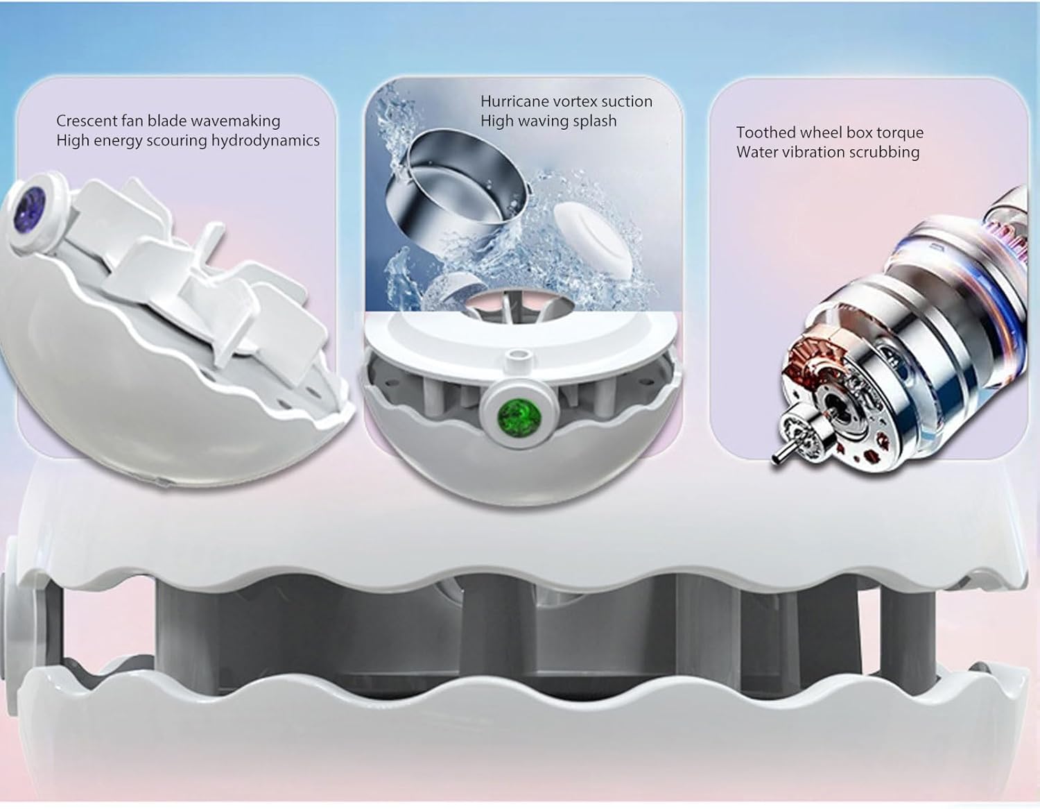 Compact Dishwasher, Mini Ultrasonic Turbine Washing Machine, Portable Washer with with Suction Cups for Home Travel College Room RV Apartment Use (Green)